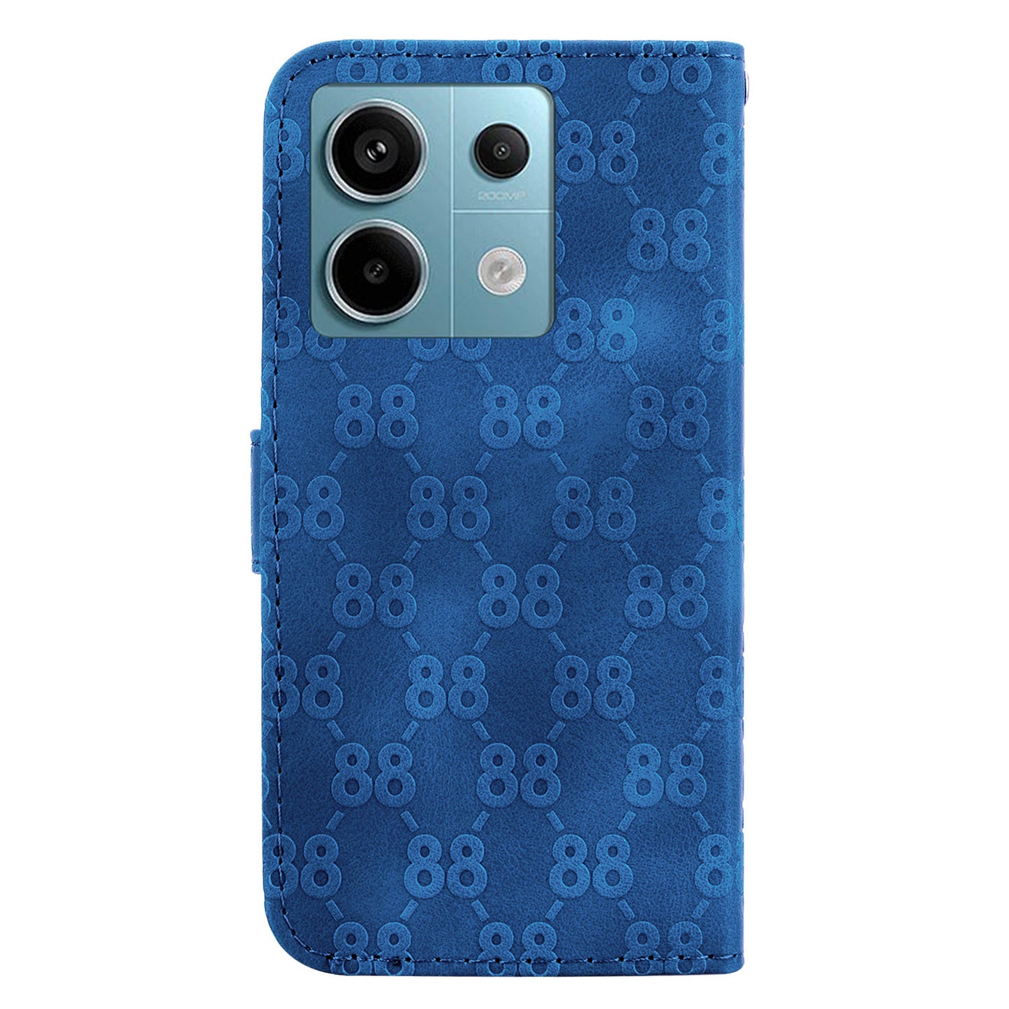 For Xiaomi Redmi Note 13 Pro 5G / Poco X6 5G Wallet Phone Case Double 8-Shape Leather Cover - Dark Blue