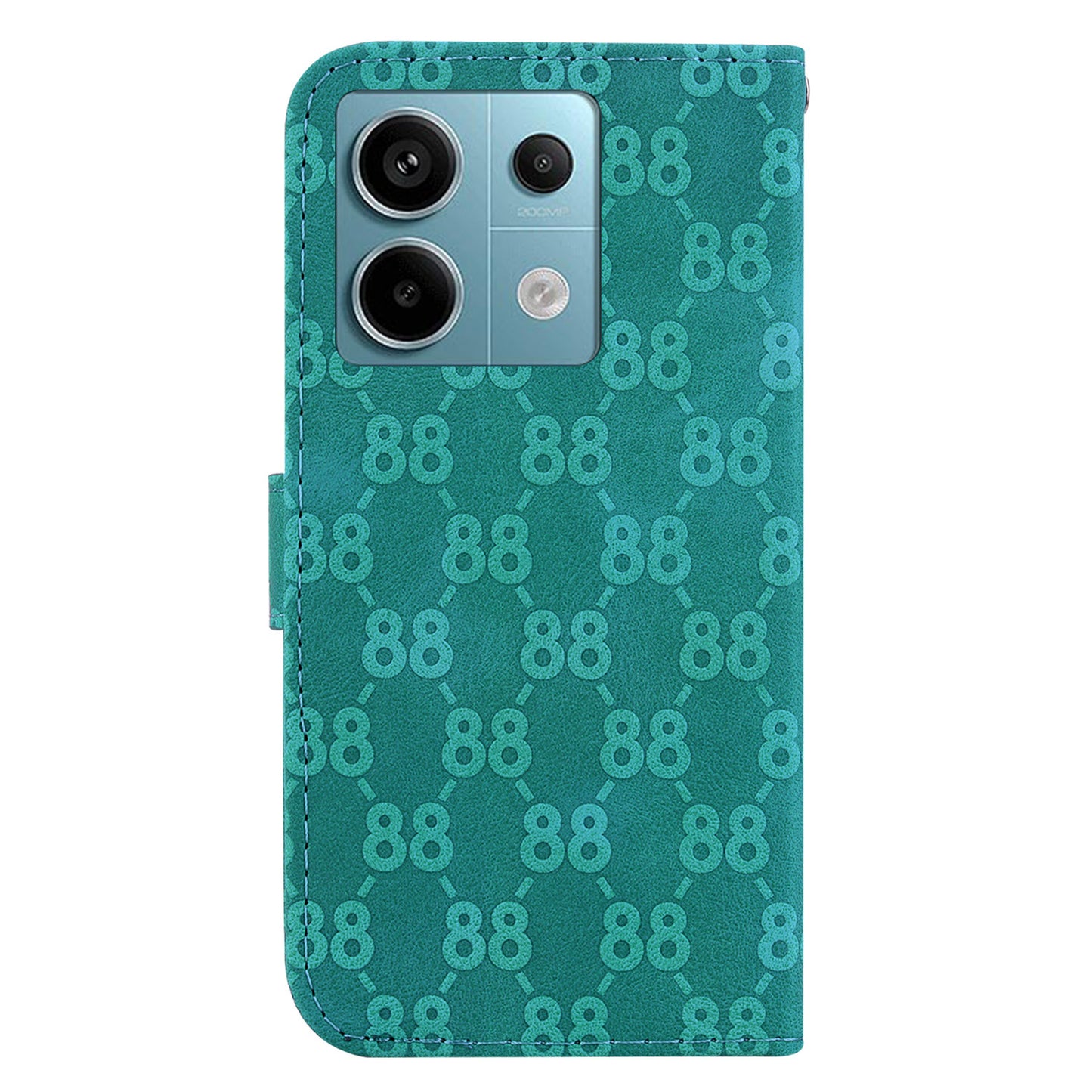 For Xiaomi Redmi Note 13 Pro 5G / Poco X6 5G Wallet Phone Case Double 8-Shape Leather Cover - Green