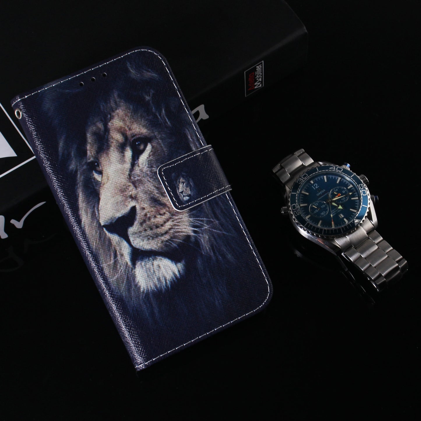 For Xiaomi Redmi Note 13 Pro 5G / Poco X6 5G Leather Case Stand Phone Cover 3D Creative Pattern Design - Lion