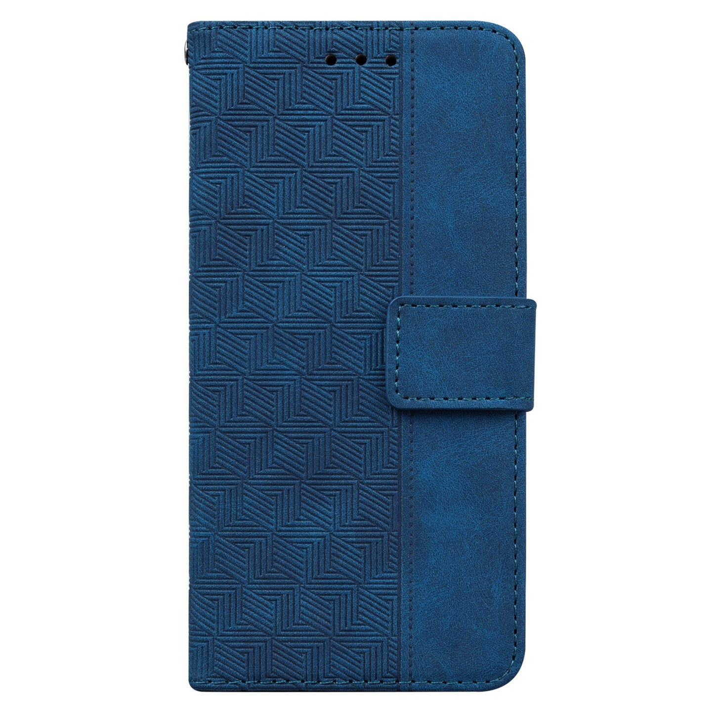 For Xiaomi Redmi Note 13 5G / Note 13 5G (China) Case Geometry Pattern Leather Cover Wallet - Blue