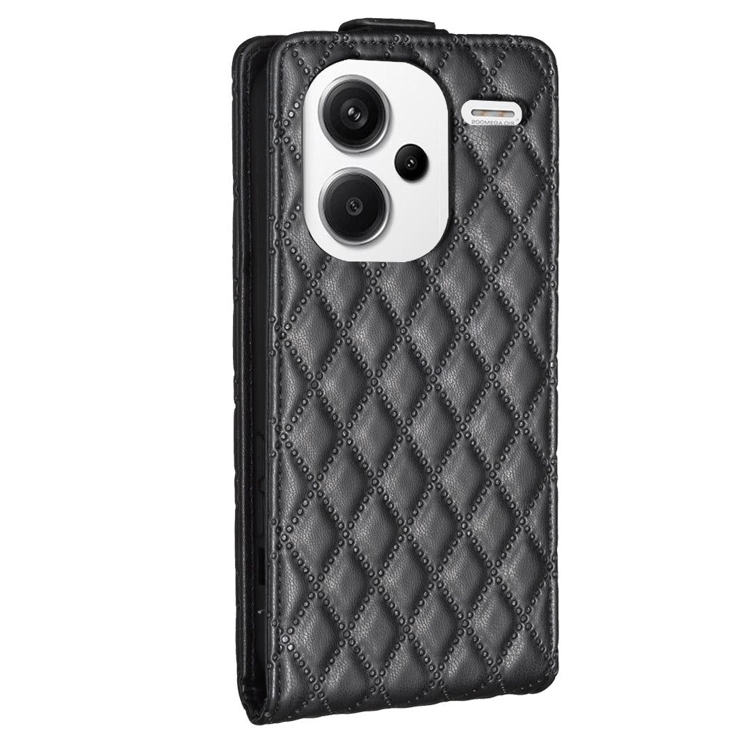 BF30 For Xiaomi Redmi Note 13 Pro+ 5G Case Vertical Flip Phone Cover with Card Slots - Black