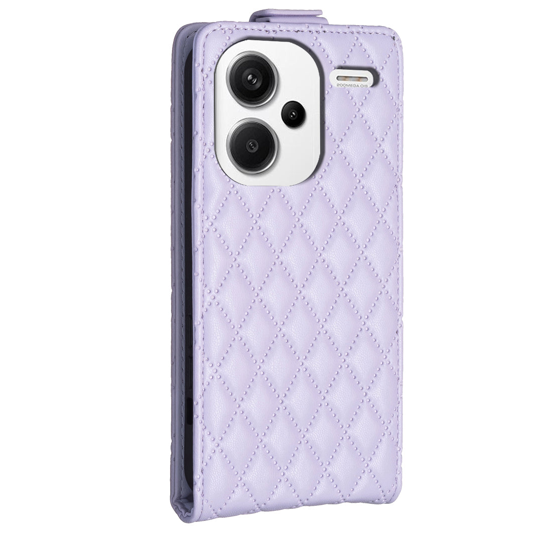 BF30 For Xiaomi Redmi Note 13 Pro+ 5G Case Vertical Flip Phone Cover with Card Slots - Purple