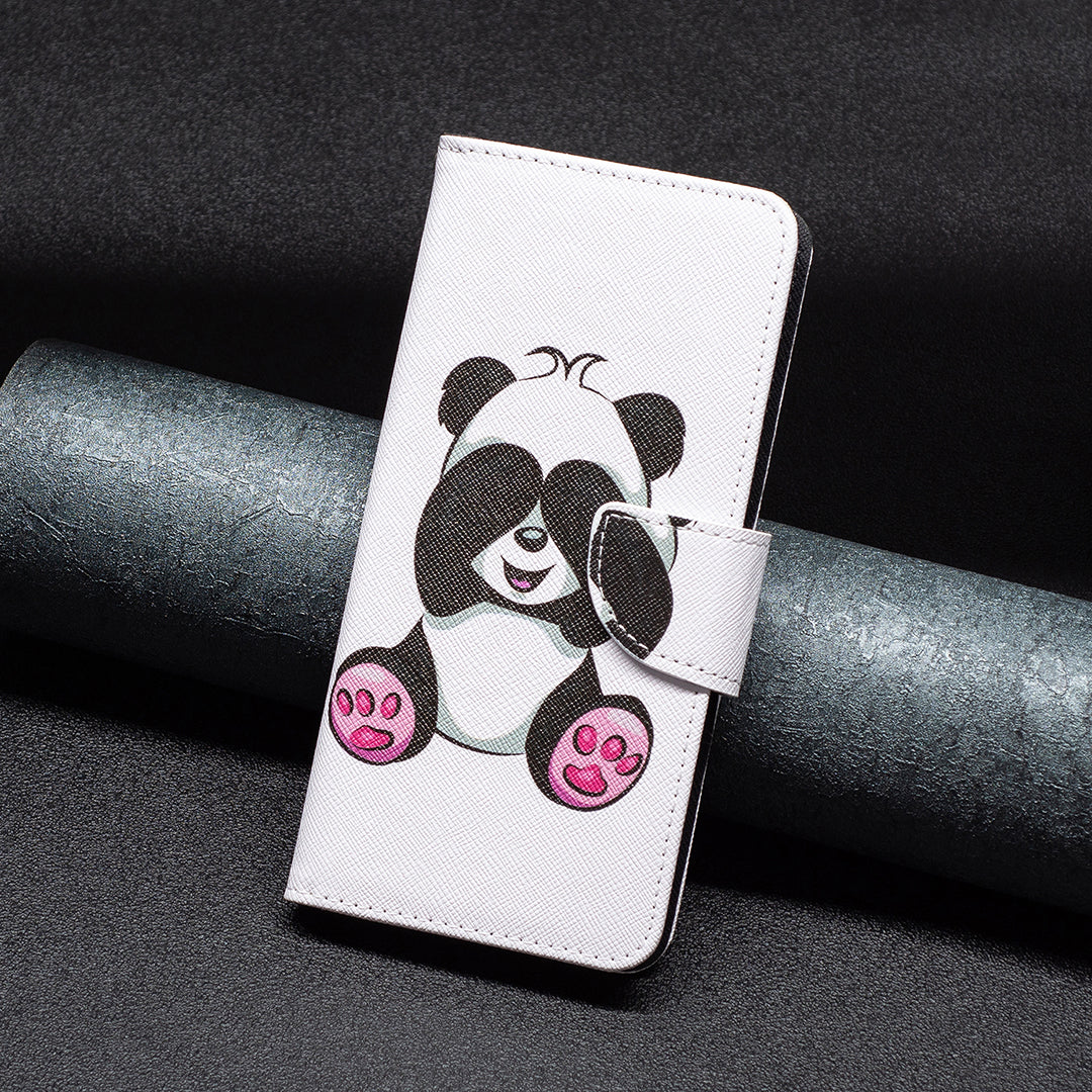 For Xiaomi Redmi Note 13 5G Phone Case Pattern Printing Wallet Leather Cover - Panda