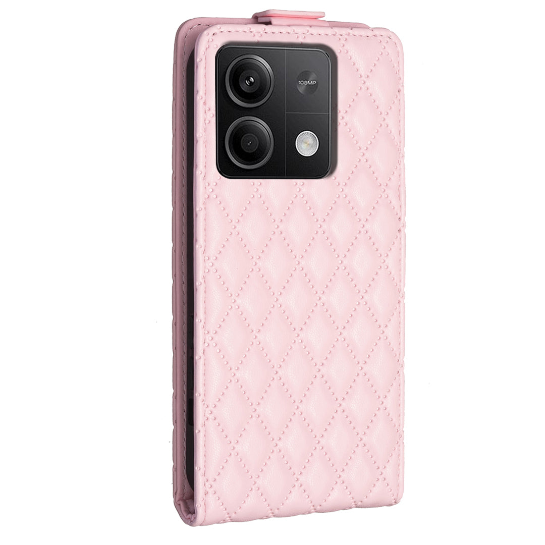BF30 For Xiaomi Redmi Note 13 5G Case Leather Phone Cover with Card Slots - Pink