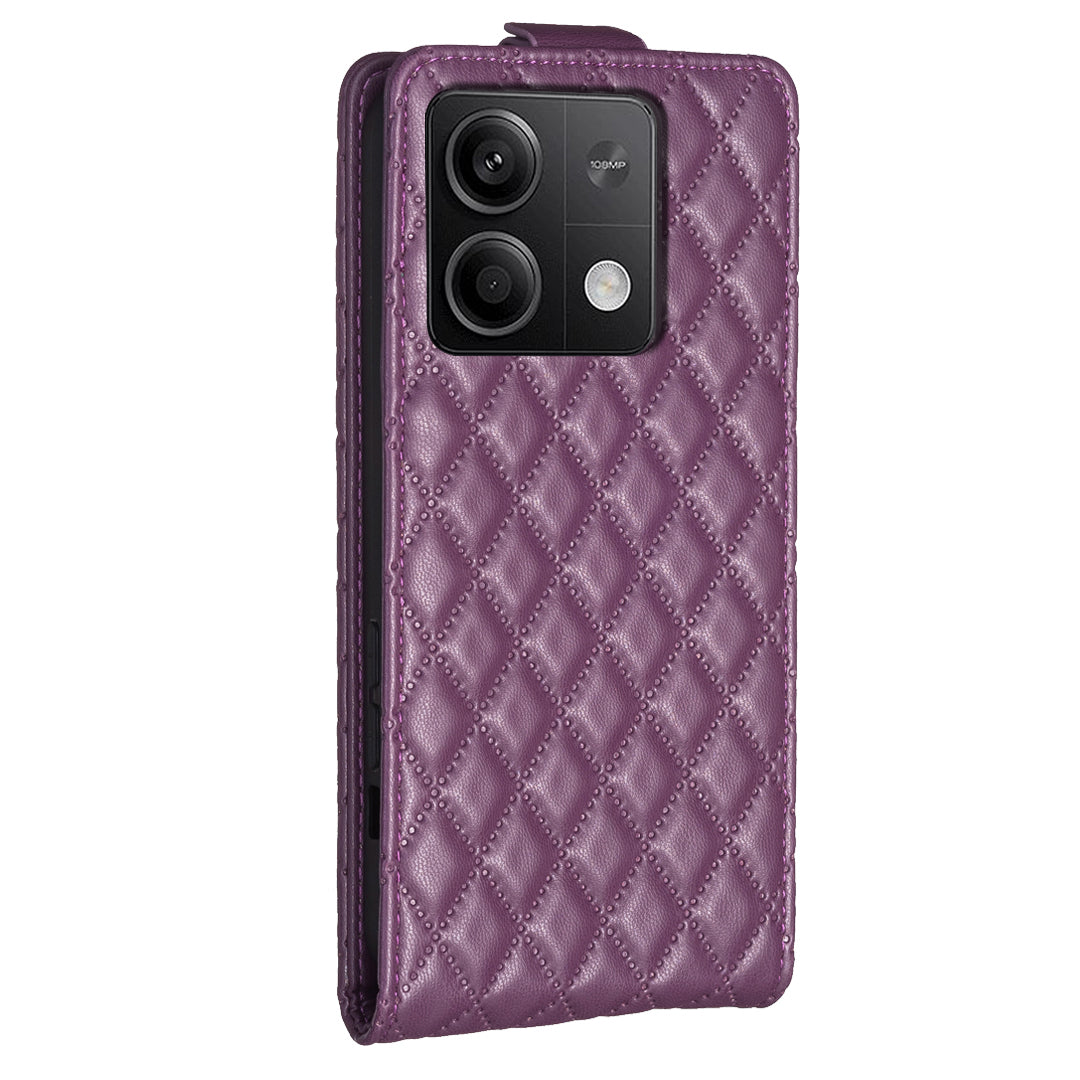 BF30 For Xiaomi Redmi Note 13 5G Case Leather Phone Cover with Card Slots - Dark Purple
