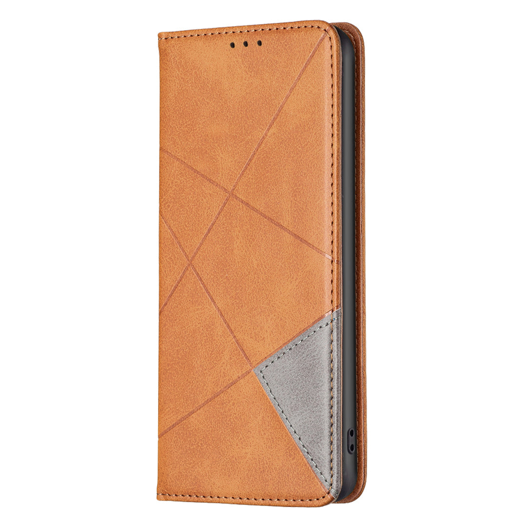 For Xiaomi Redmi Note 13 5G PU Leather Phone Case 2 Card Holders Magnetic Closure - Yellow