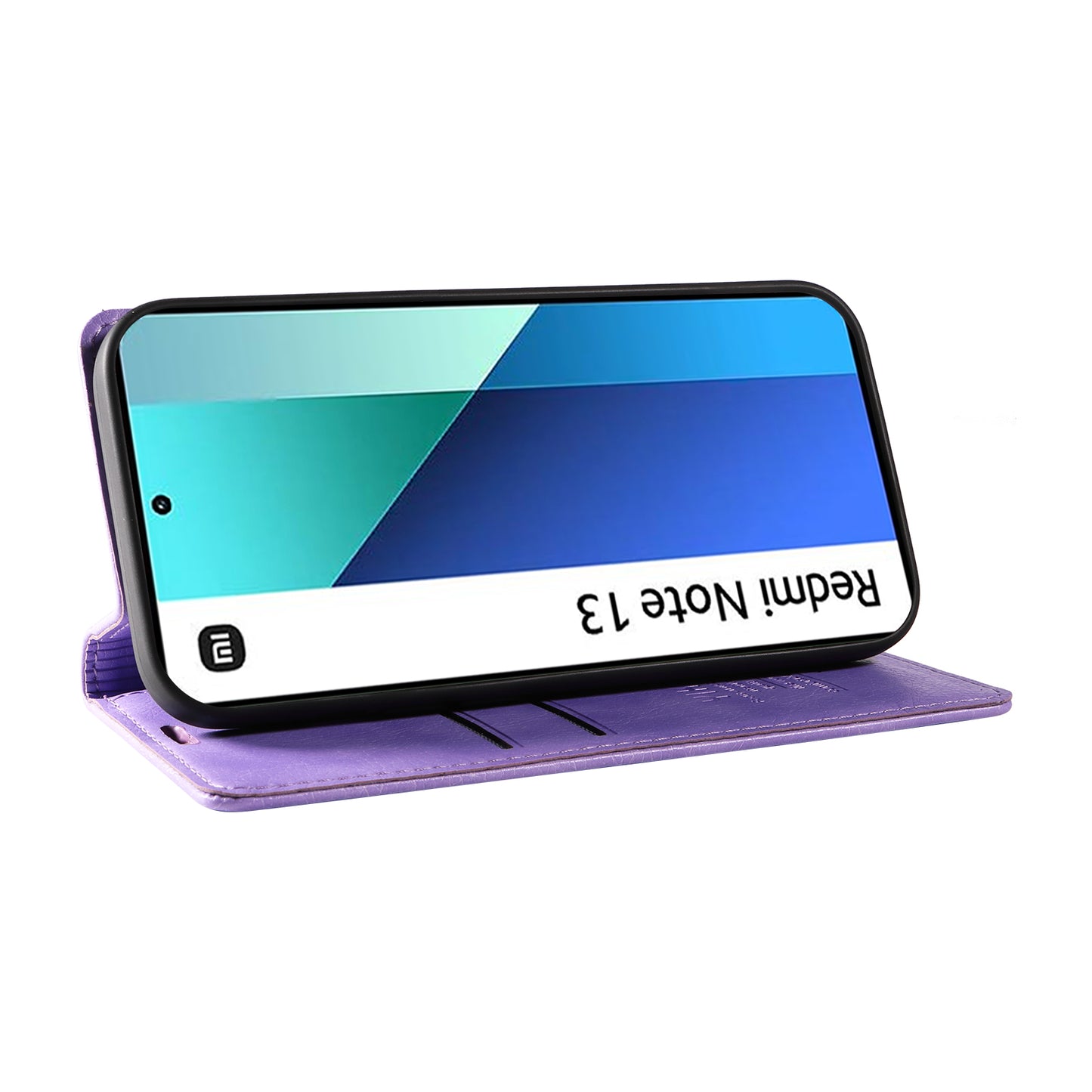 YIKATU YK-006 For Xiaomi Redmi Note 13 4G Leather Case Magnetic Closing Litchi Texture - Purple