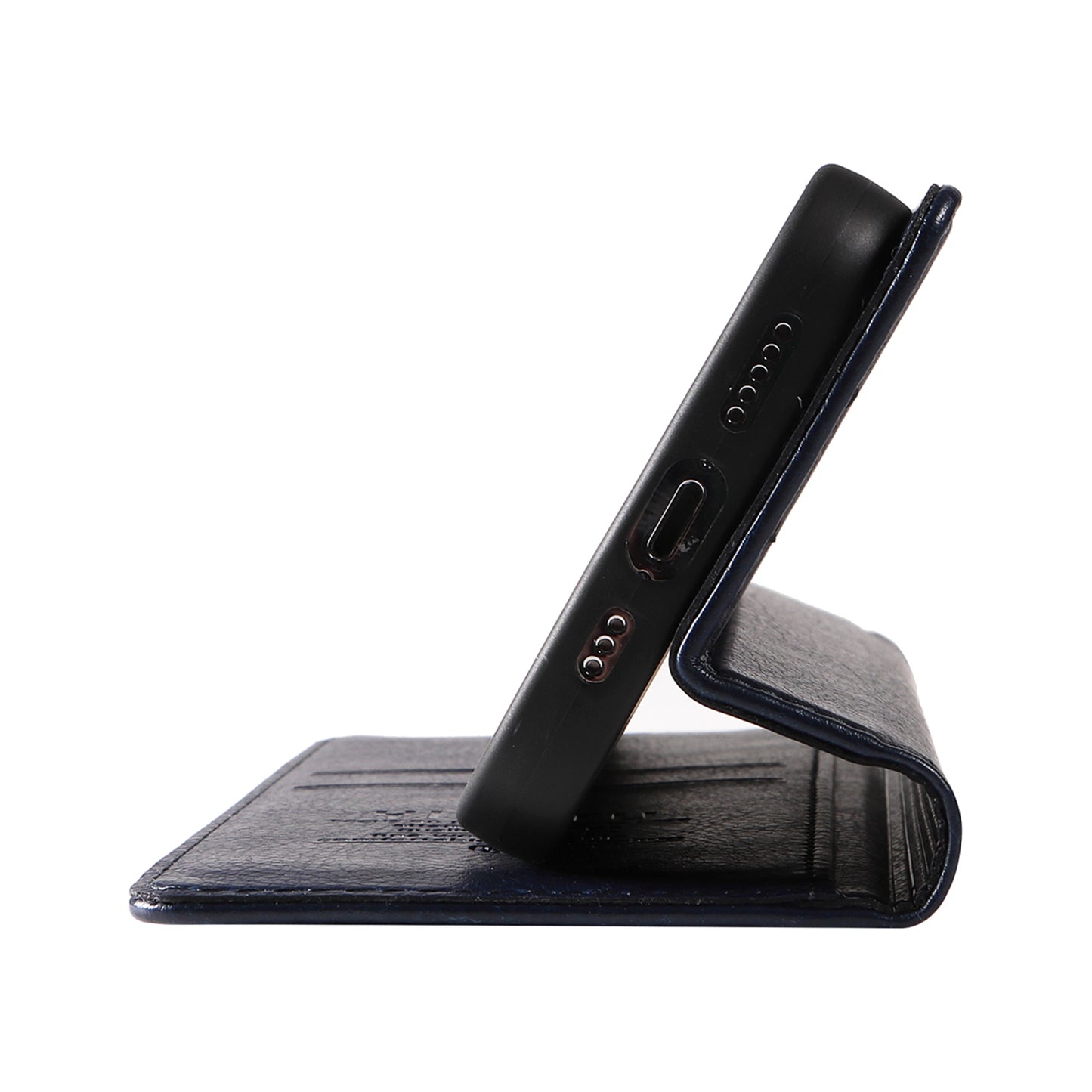 YIKATU YK-006 For Xiaomi Redmi Note 13 4G Leather Case Magnetic Closing Litchi Texture - Navy Blue