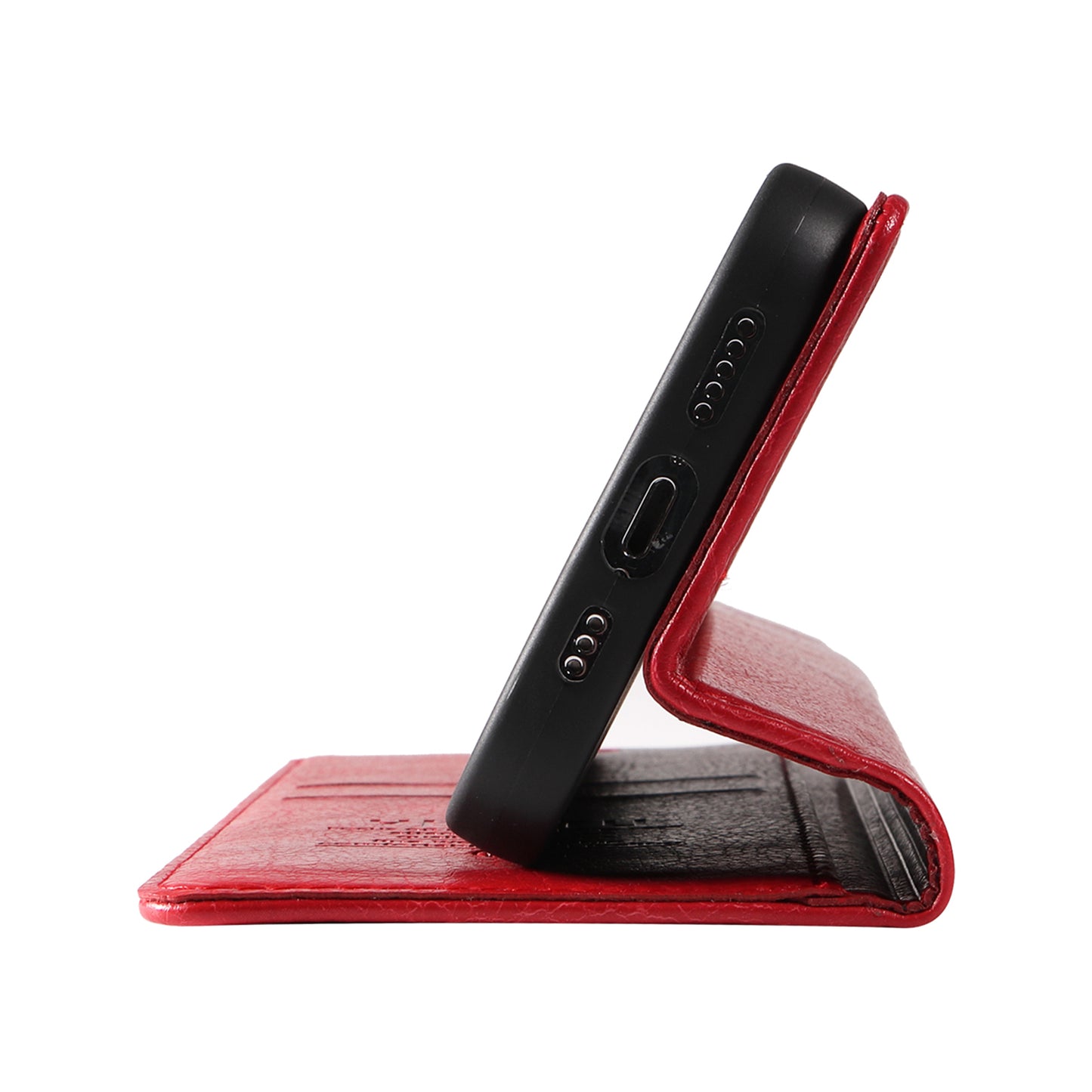 YIKATU YK-006 For Xiaomi Redmi Note 13 4G Leather Case Magnetic Closing Litchi Texture - Red