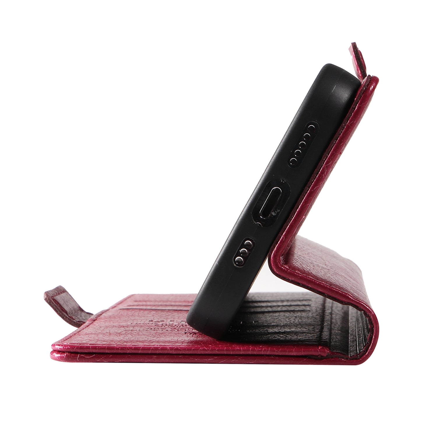 YIKATU YK-007 For Xiaomi Redmi Note 13 4G Leather Case Litchi Texture Cover Phone Wallet - Wine Red