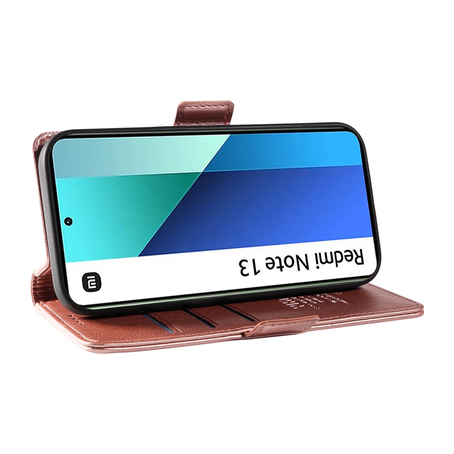 YIKATU YK-007 For Xiaomi Redmi Note 13 4G Leather Case Litchi Texture Cover Phone Wallet - Rose Gold