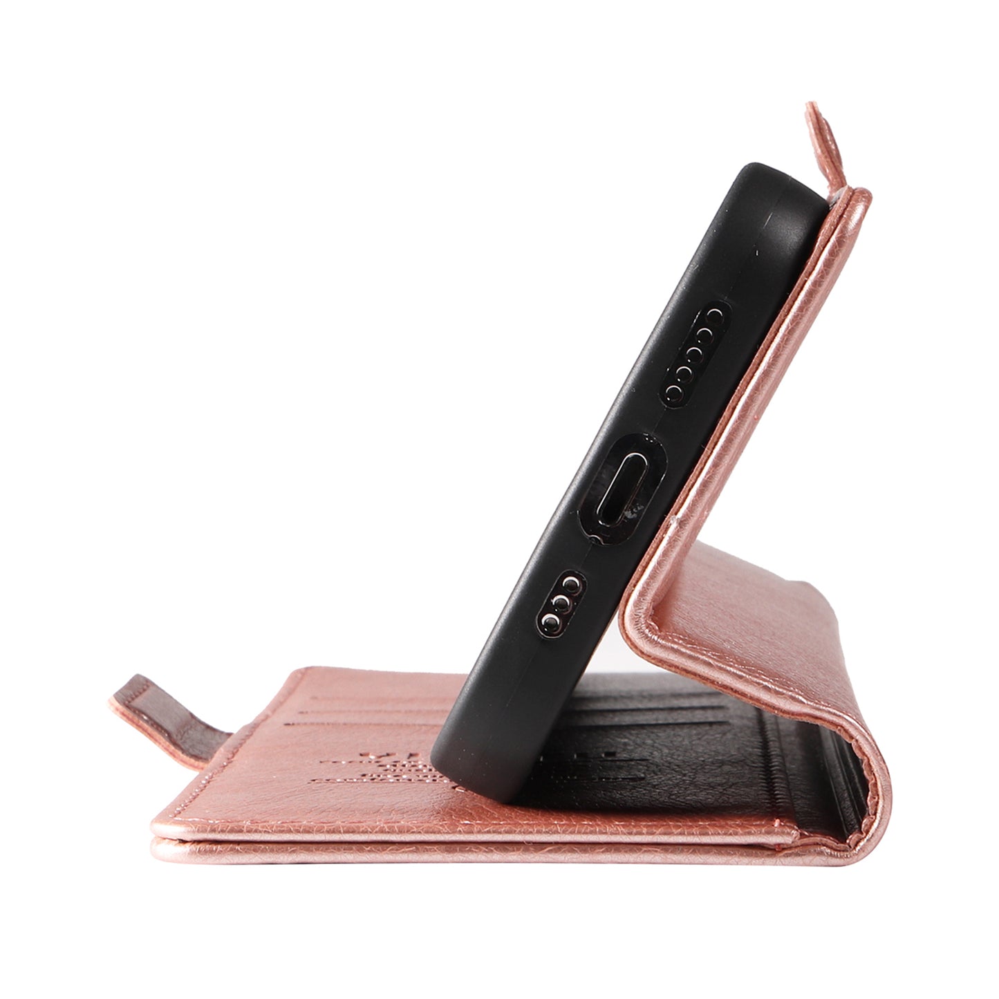 YIKATU YK-007 For Xiaomi Redmi Note 13 4G Leather Case Litchi Texture Cover Phone Wallet - Rose Gold