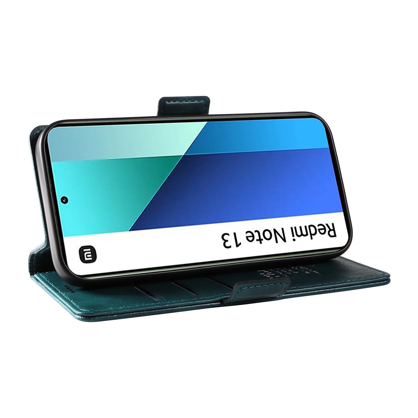 YIKATU YK-007 For Xiaomi Redmi Note 13 4G Leather Case Litchi Texture Cover Phone Wallet - Blue