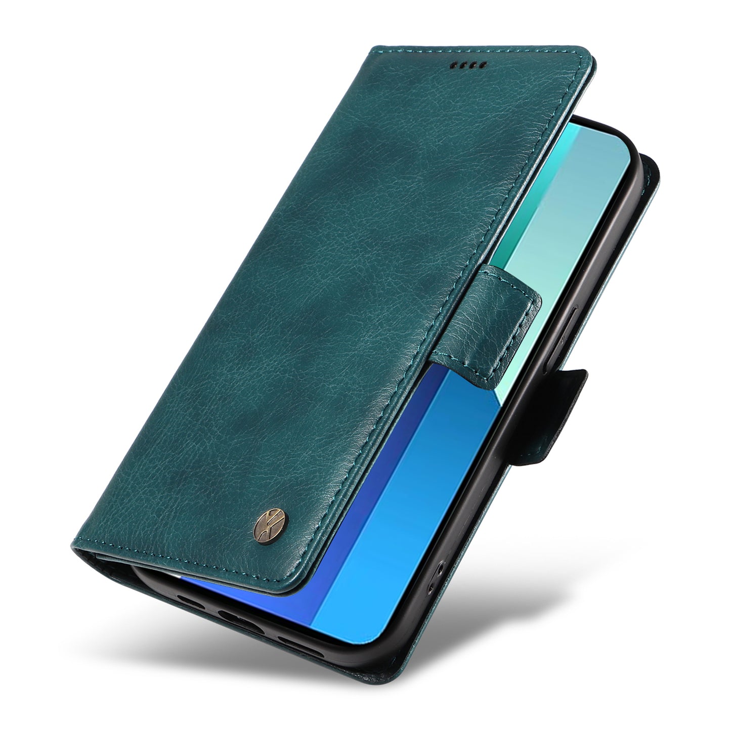 YIKATU YK-007 For Xiaomi Redmi Note 13 4G Leather Case Litchi Texture Cover Phone Wallet - Blue
