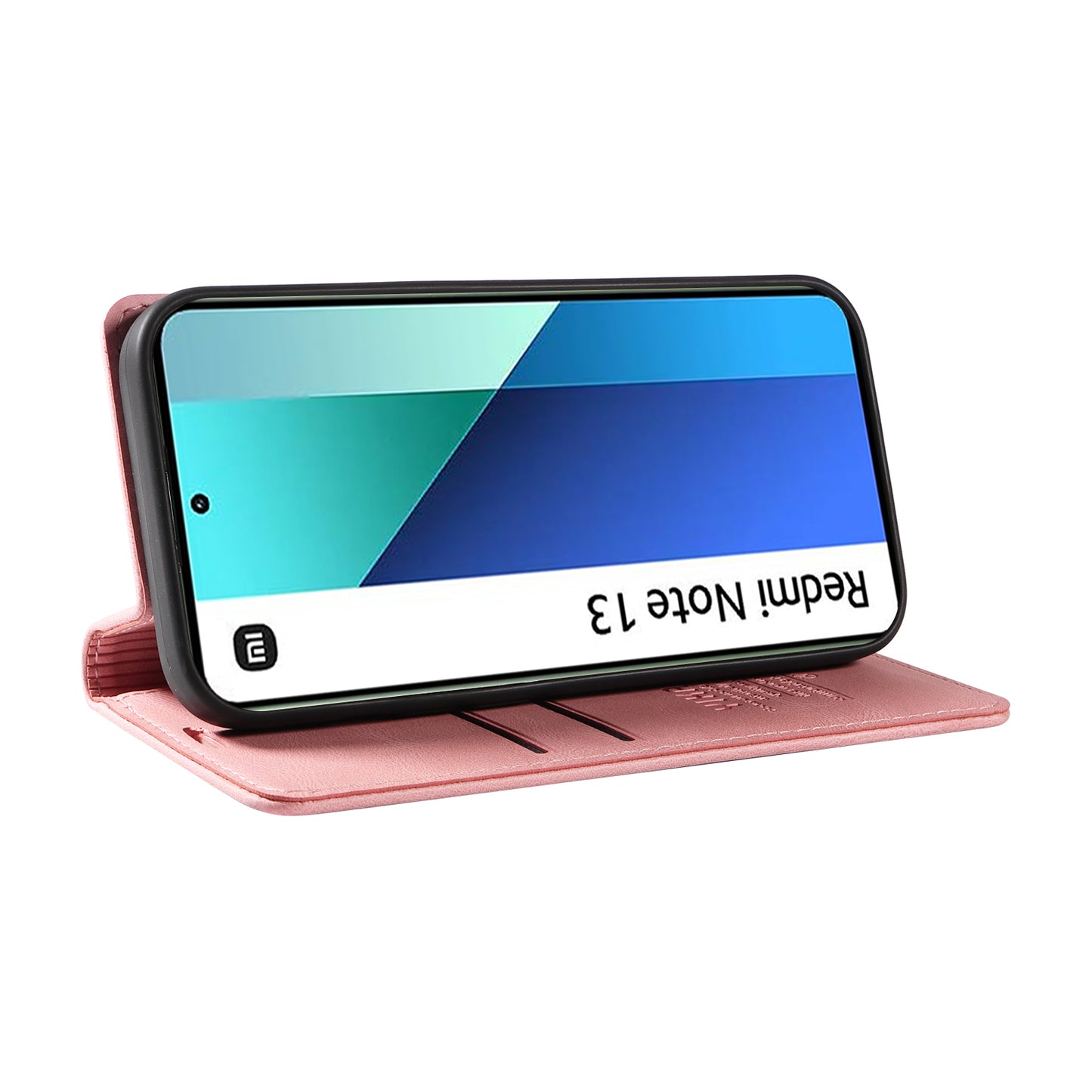 YIKATU YK-004 For Xiaomi Redmi Note 13 4G Leather Case Wallet Magnetic Closing - Pink