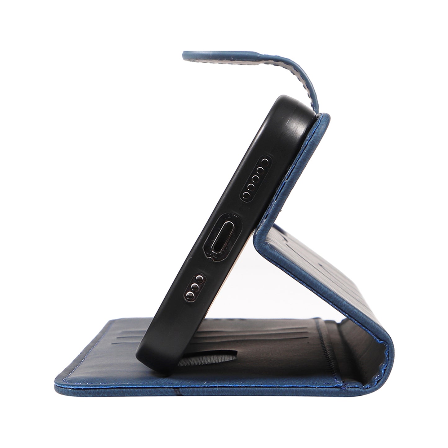 For Xiaomi Redmi Note 13 4G Case Leather Phone Cover with Wallet Card Slots - Blue