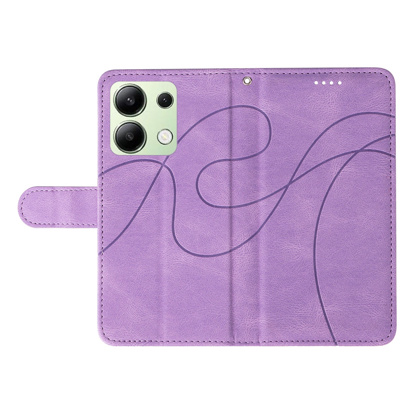 For Xiaomi Redmi Note 13 4G Case Leather Phone Cover with Wallet Card Slots - Light Purple