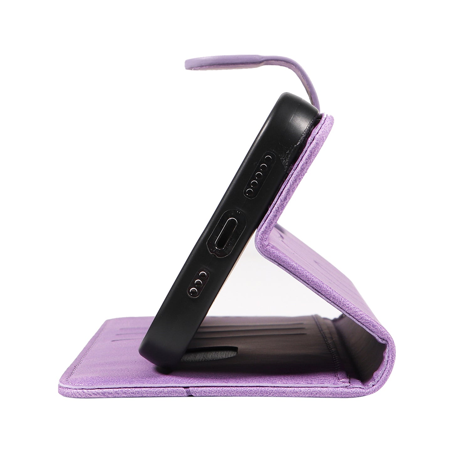 For Xiaomi Redmi Note 13 4G Case Leather Phone Cover with Wallet Card Slots - Light Purple