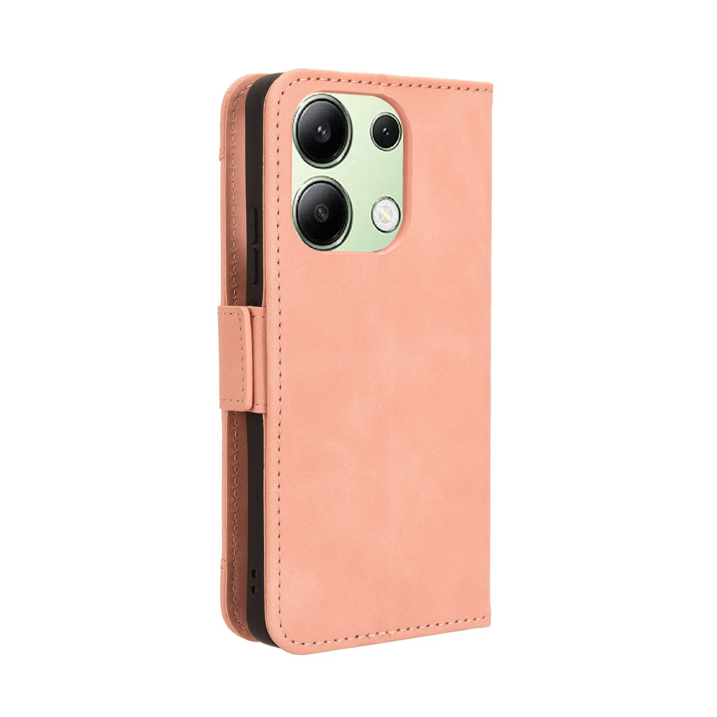 For Xiaomi Redmi Note 13 4G Leather Case Phone Cover with Multi Card Slots - Pink