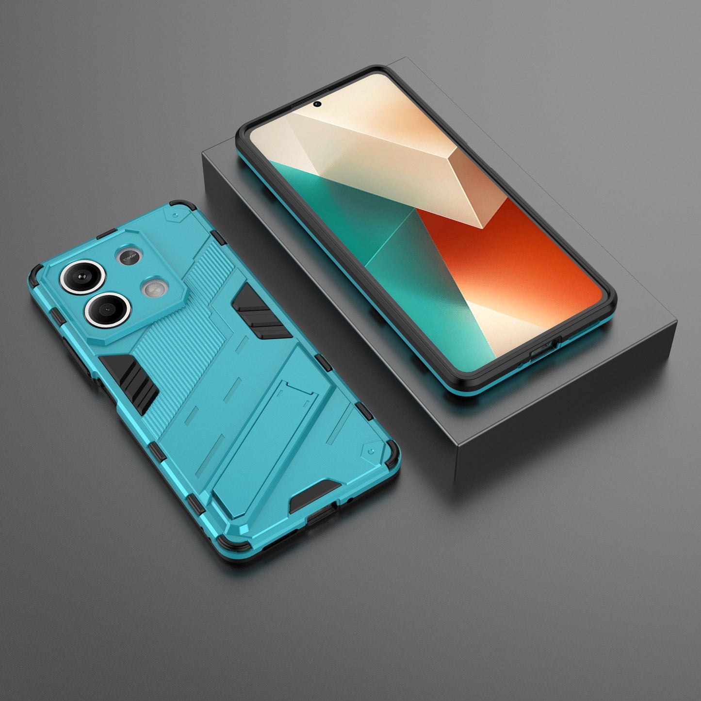 For Xiaomi Redmi Note 13 5G / Note 13 5G (China) Case Kickstand Protective Phone Cover - Baby Blue