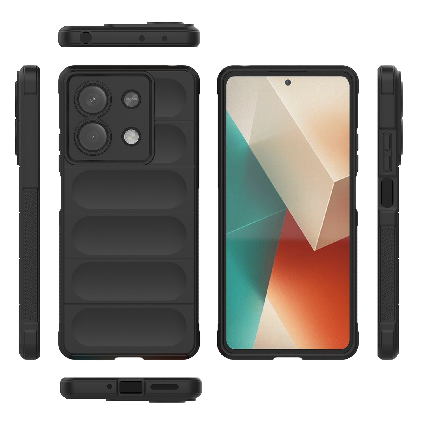 For Xiaomi Redmi Note 13 5G / Note 13 5G (China) Case Soft TPU Protective Phone Cover - Black