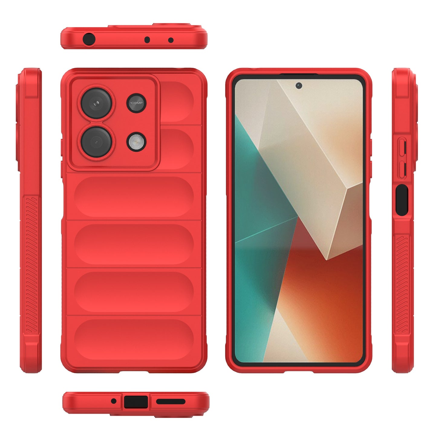 For Xiaomi Redmi Note 13 5G / Note 13 5G (China) Case Soft TPU Protective Phone Cover - Red