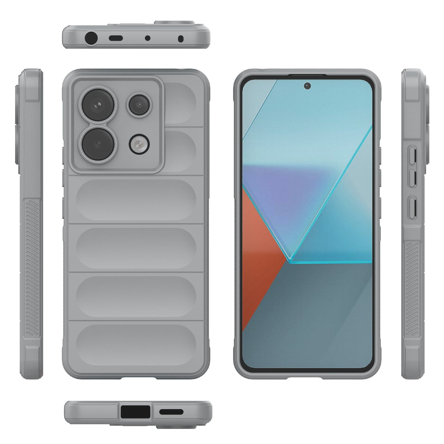 For Xiaomi Redmi Note 13 Pro 5G / Poco X6 5G TPU Case Phone Cover Drop-proof Protection - Light Grey