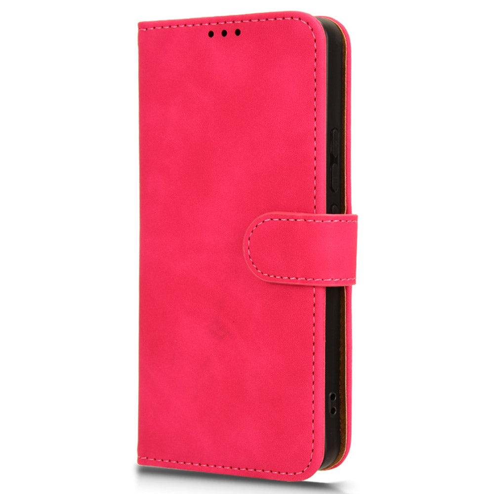 For Xiaomi Redmi Note 13 Pro 5G / Poco X6 5G Wallet Case Skin-touch Texture Leather Phone Cover - Rose