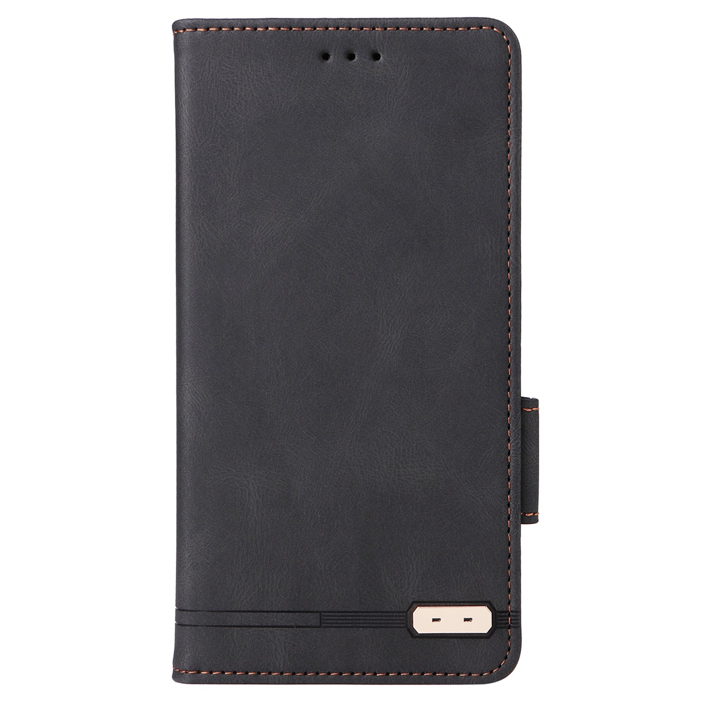 For Xiaomi Redmi Note 13 Pro+ 5G Case Flip Leather Wallet Cover Hardware Decor - Black