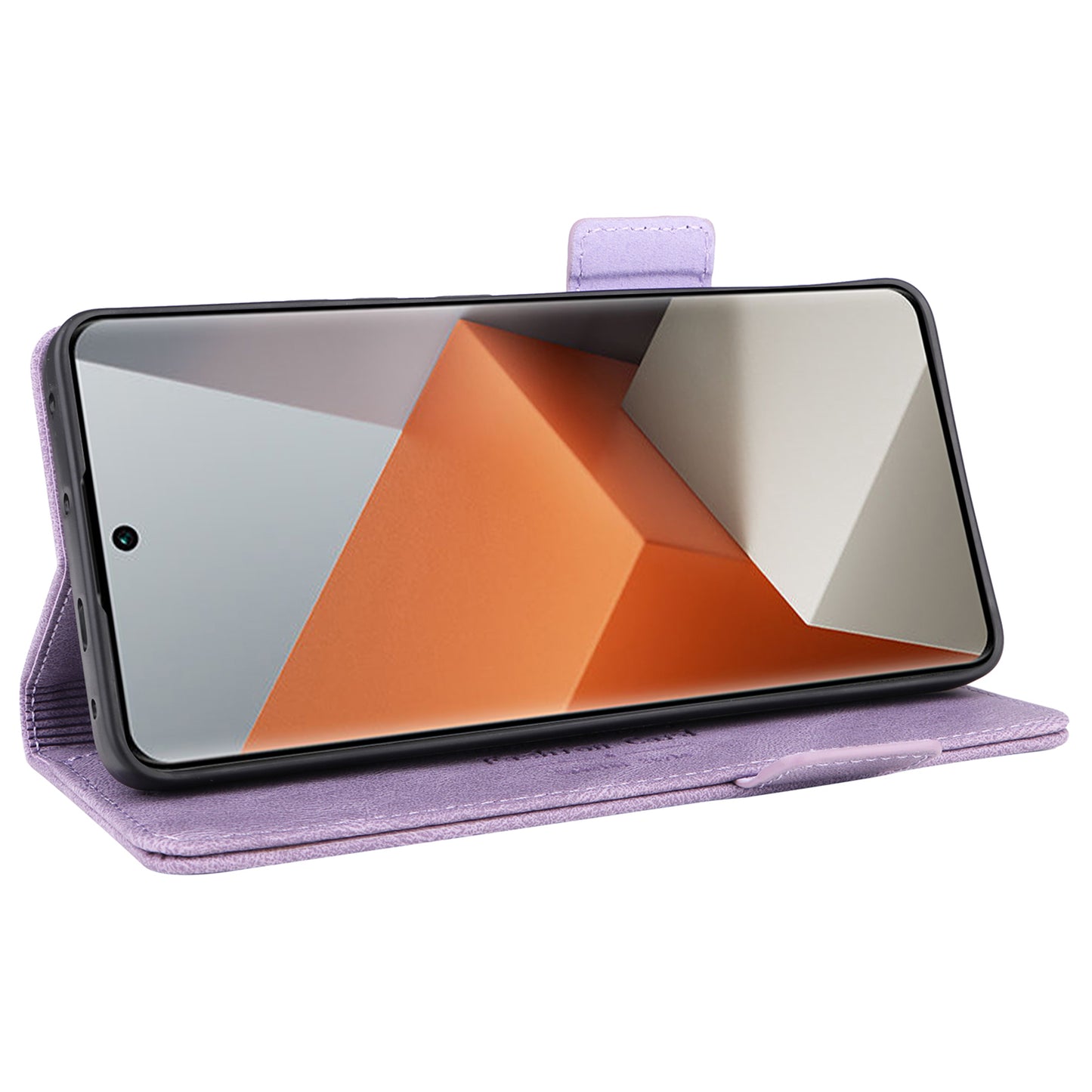 For Xiaomi Redmi Note 13 Pro+ 5G Case Flip Leather Wallet Cover Hardware Decor - Purple