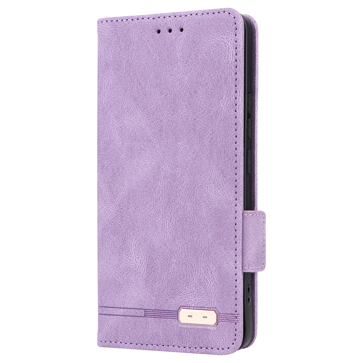 For Xiaomi Redmi Note 13 Pro+ 5G Case Flip Leather Wallet Cover Hardware Decor - Purple