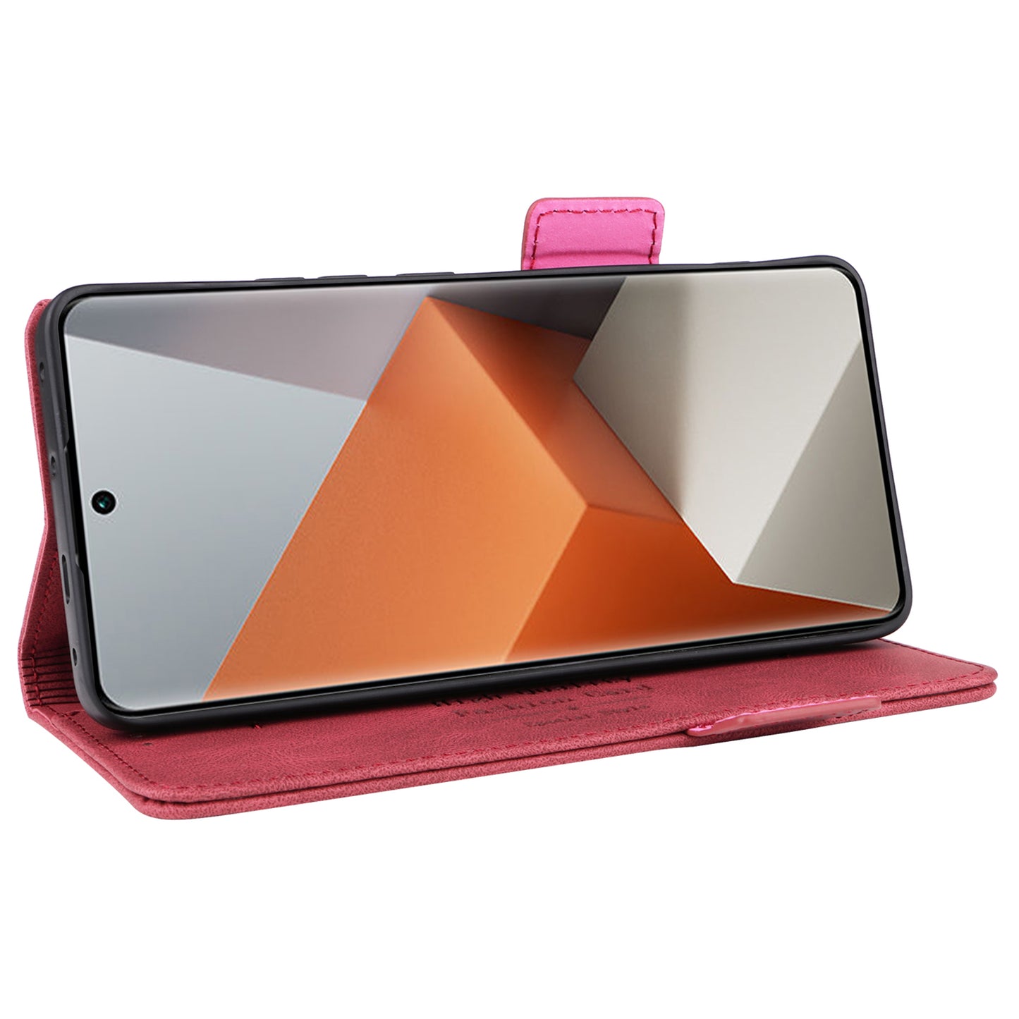 For Xiaomi Redmi Note 13 Pro+ 5G Case Flip Leather Wallet Cover Hardware Decor - Rose