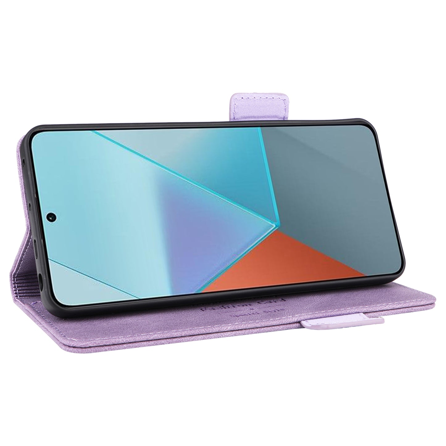 For Xiaomi Redmi Note 13 Pro 5G / Poco X6 5G Wallet Case Hardware Decor Leather Phone Cover - Purple