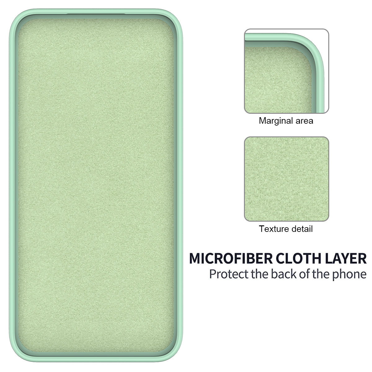 For Xiaomi Redmi Note 13 5G / Note 13 5G (China) Case Liquid Silicone Slim Protective Phone Cover with Strap - Green