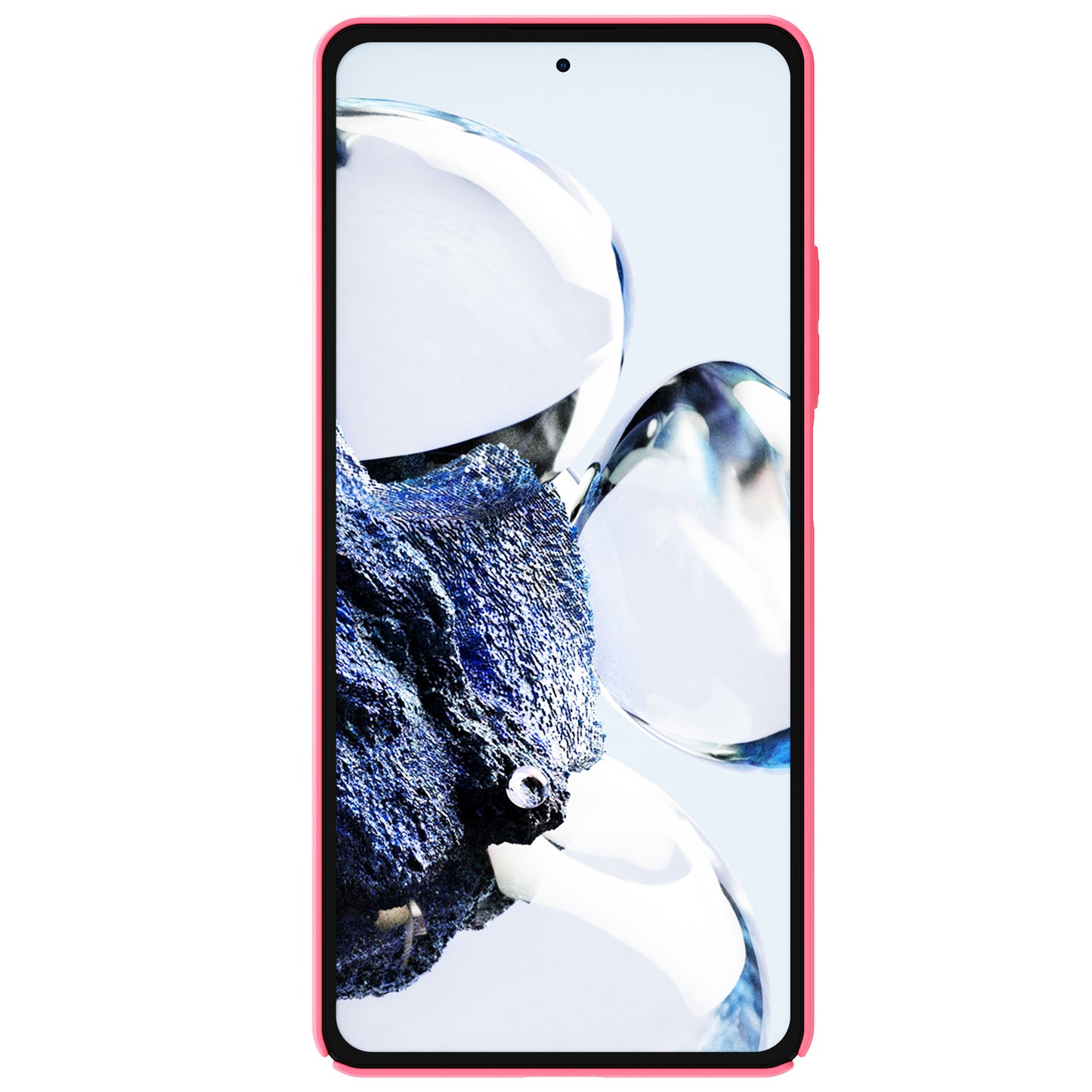 NILLKIN Frosted Shield for Xiaomi Redmi Note 13 5G / Note 13 5G (China) Back Case PC Anti-fingerprint Phone Cover - Black - Red