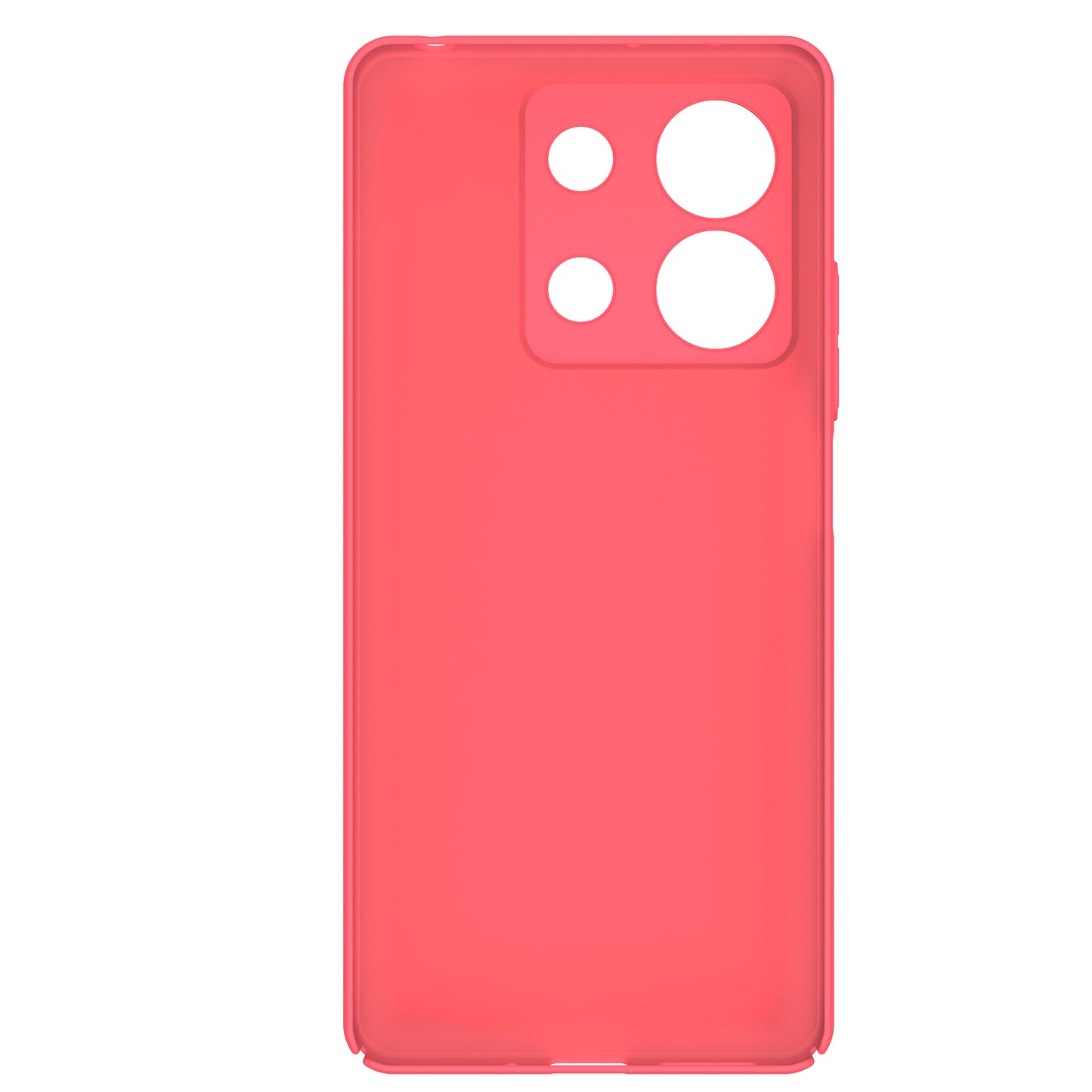 NILLKIN Frosted Shield for Xiaomi Redmi Note 13 5G / Note 13 5G (China) Back Case PC Anti-fingerprint Phone Cover - Black - Red