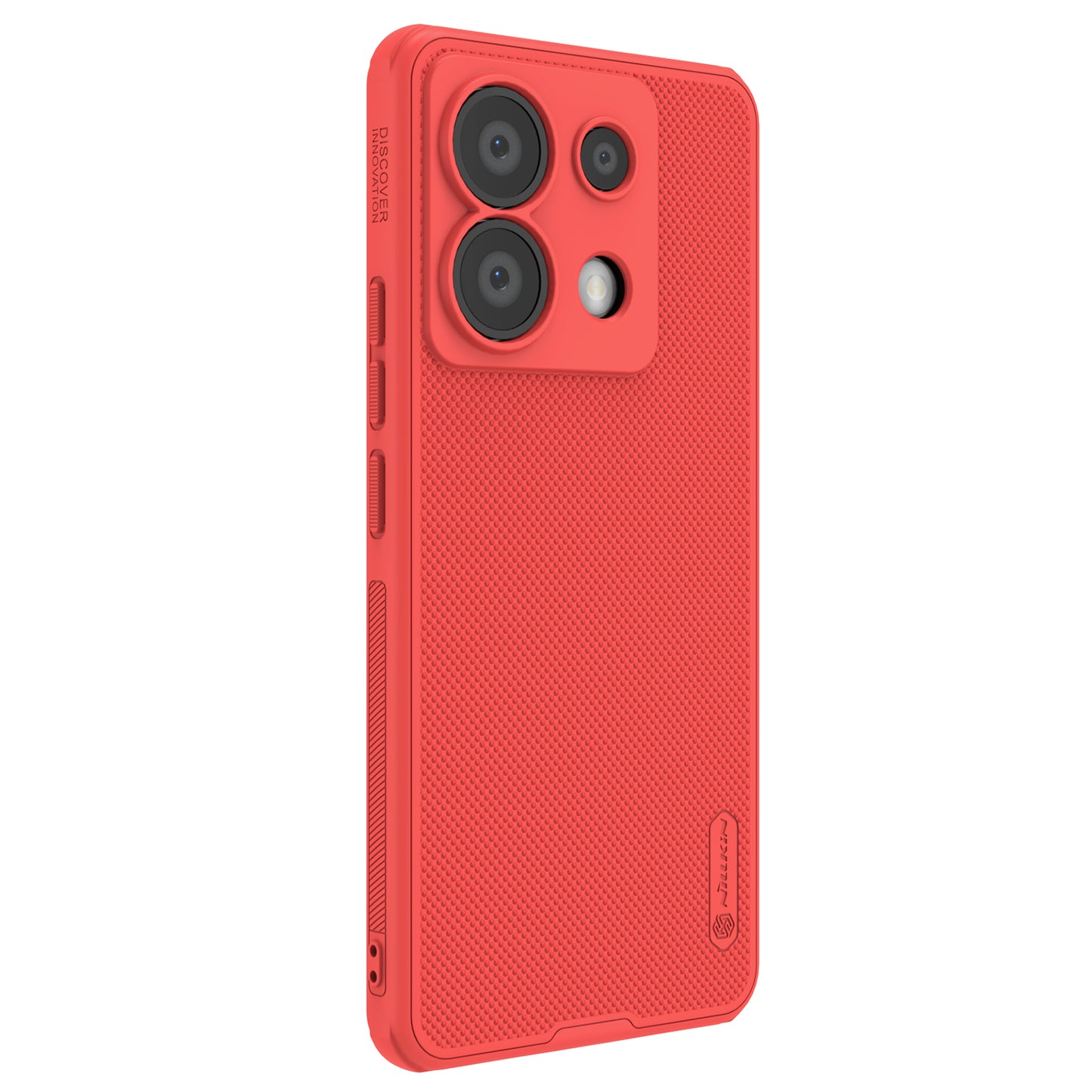 NILLKIN Super Frosted Shield Pro for Xiaomi Redmi Note 13 Pro 5G / Poco X6 5G Back Cover PC+TPU Shockproof Phone Case - Red