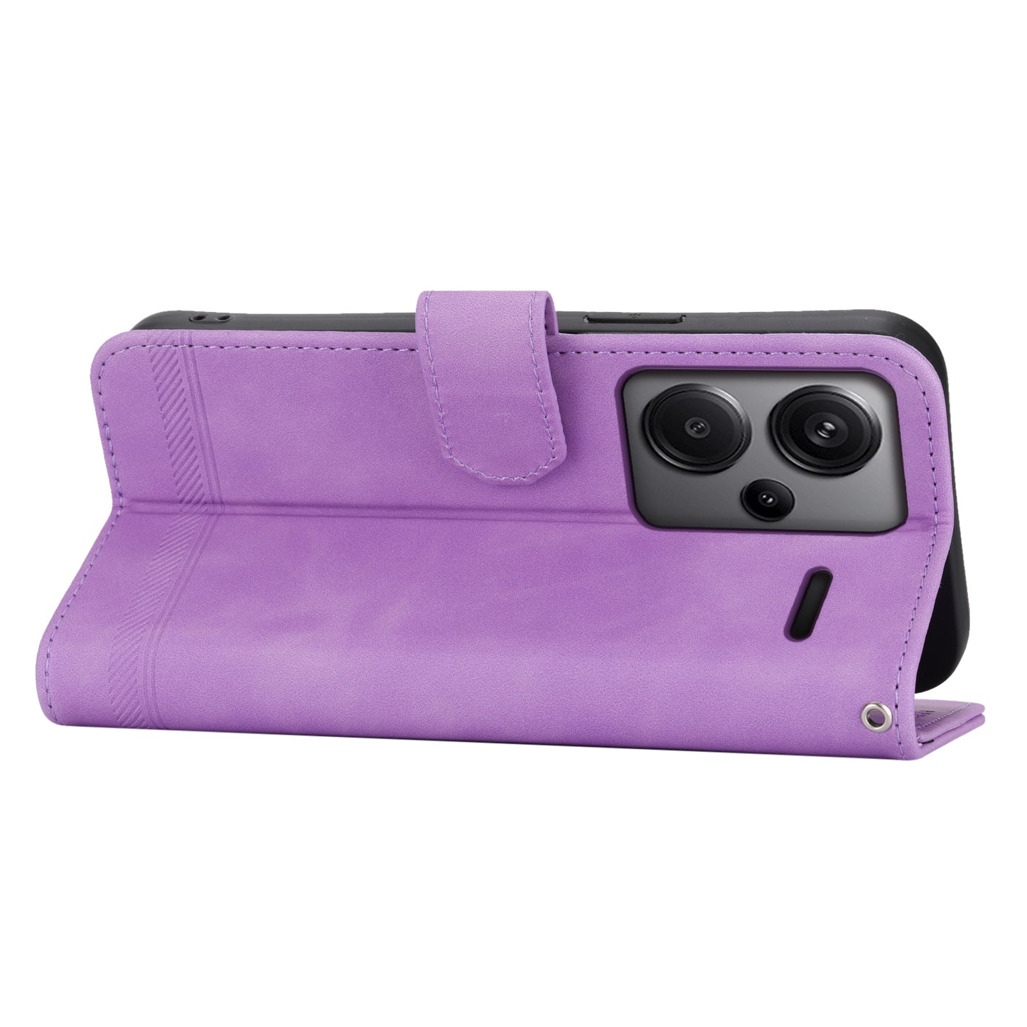 DIERFENG DF-03 for Xiaomi Redmi Note 13 Pro+ 5G Leather Case Phone Wallet Stand - Purple