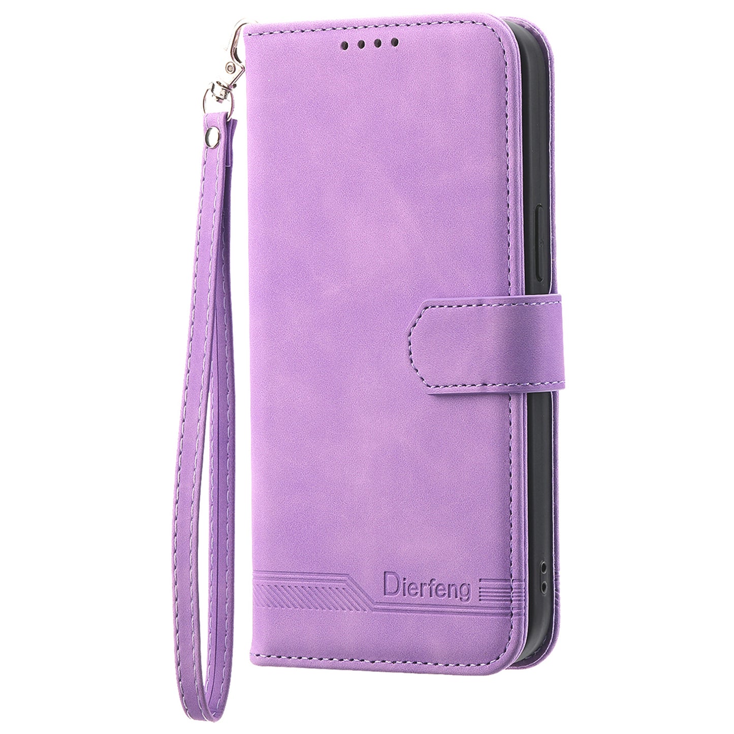 DIERFENG DF-03 for Xiaomi Redmi Note 13 Pro+ 5G Leather Case Phone Wallet Stand - Purple
