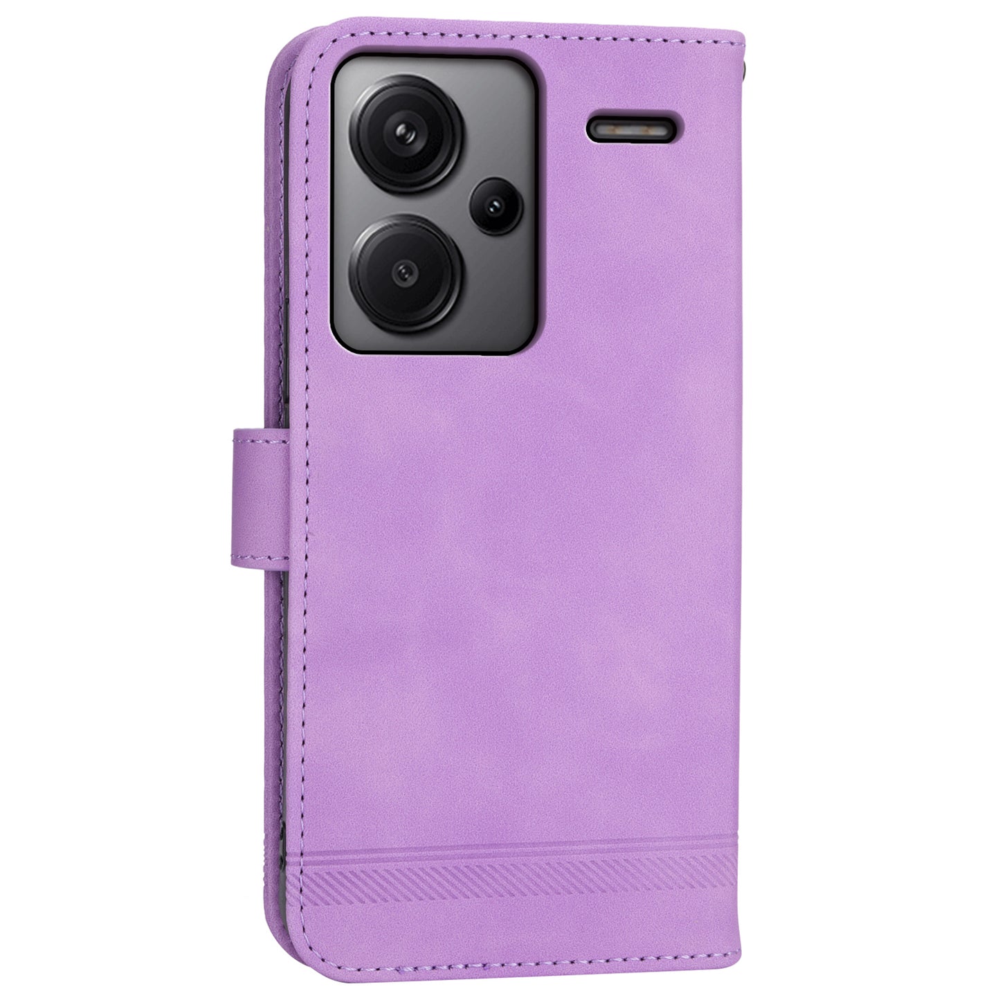 DIERFENG DF-03 for Xiaomi Redmi Note 13 Pro+ 5G Leather Case Phone Wallet Stand - Purple