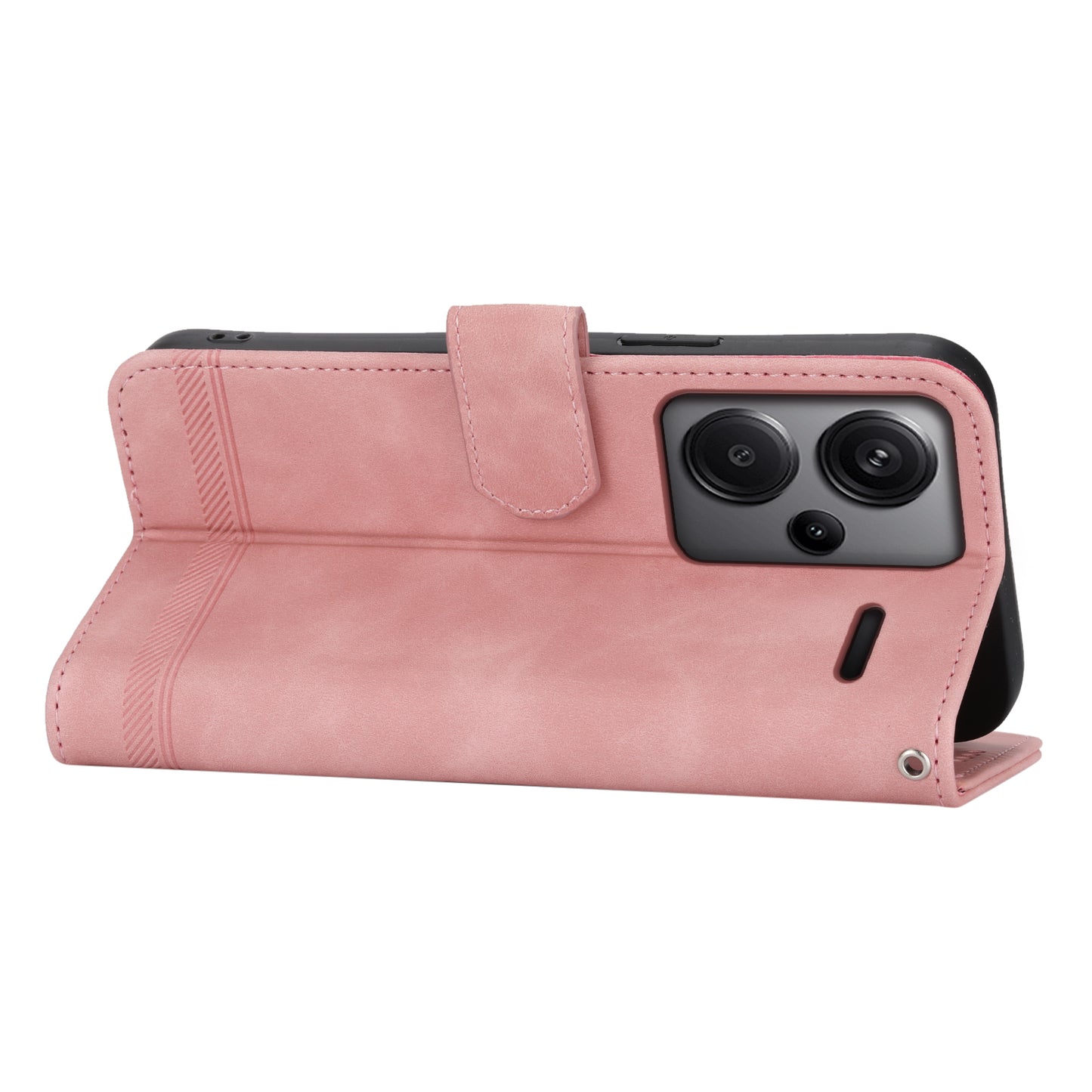 DIERFENG DF-03 for Xiaomi Redmi Note 13 Pro+ 5G Leather Case Phone Wallet Stand - Pink