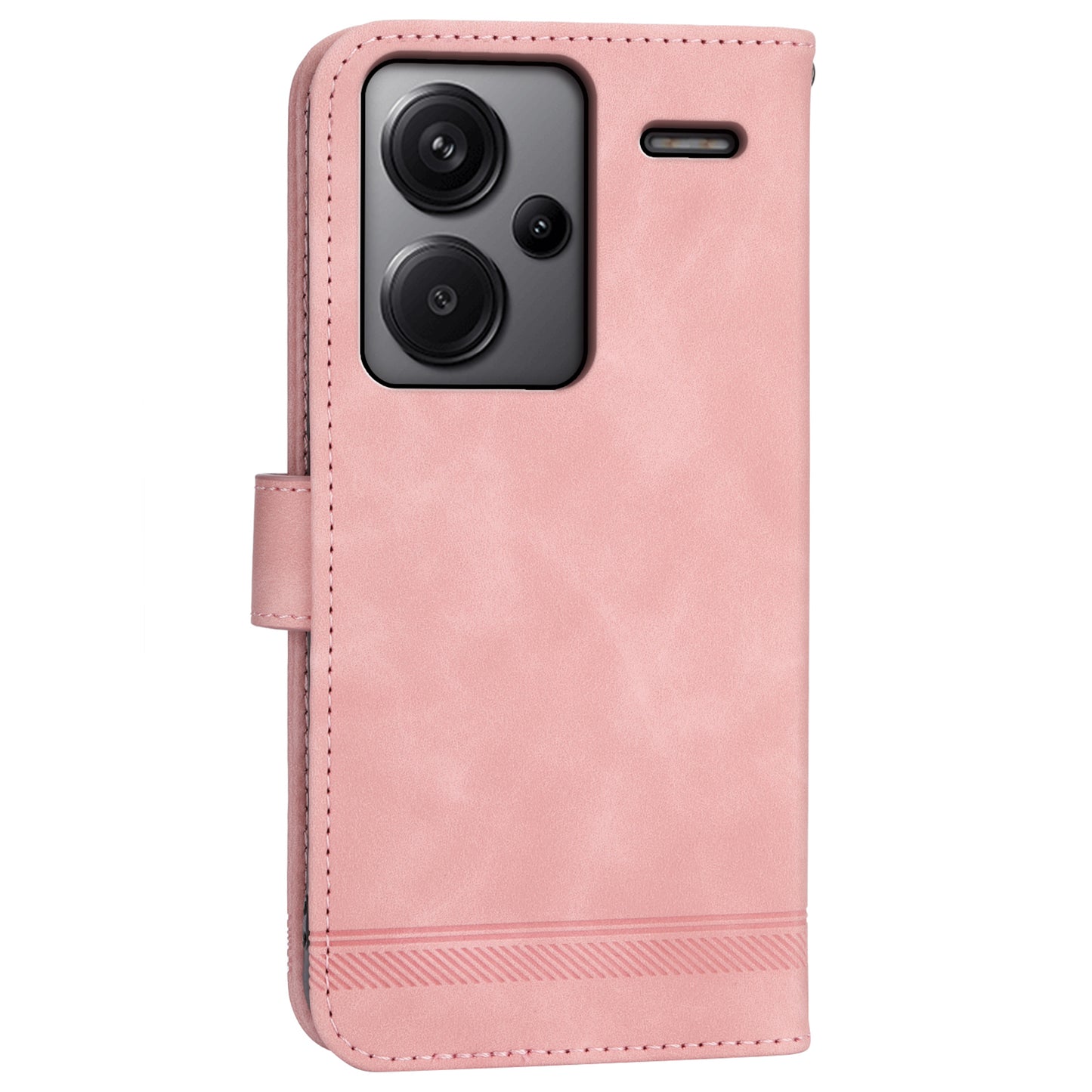 DIERFENG DF-03 for Xiaomi Redmi Note 13 Pro+ 5G Leather Case Phone Wallet Stand - Pink