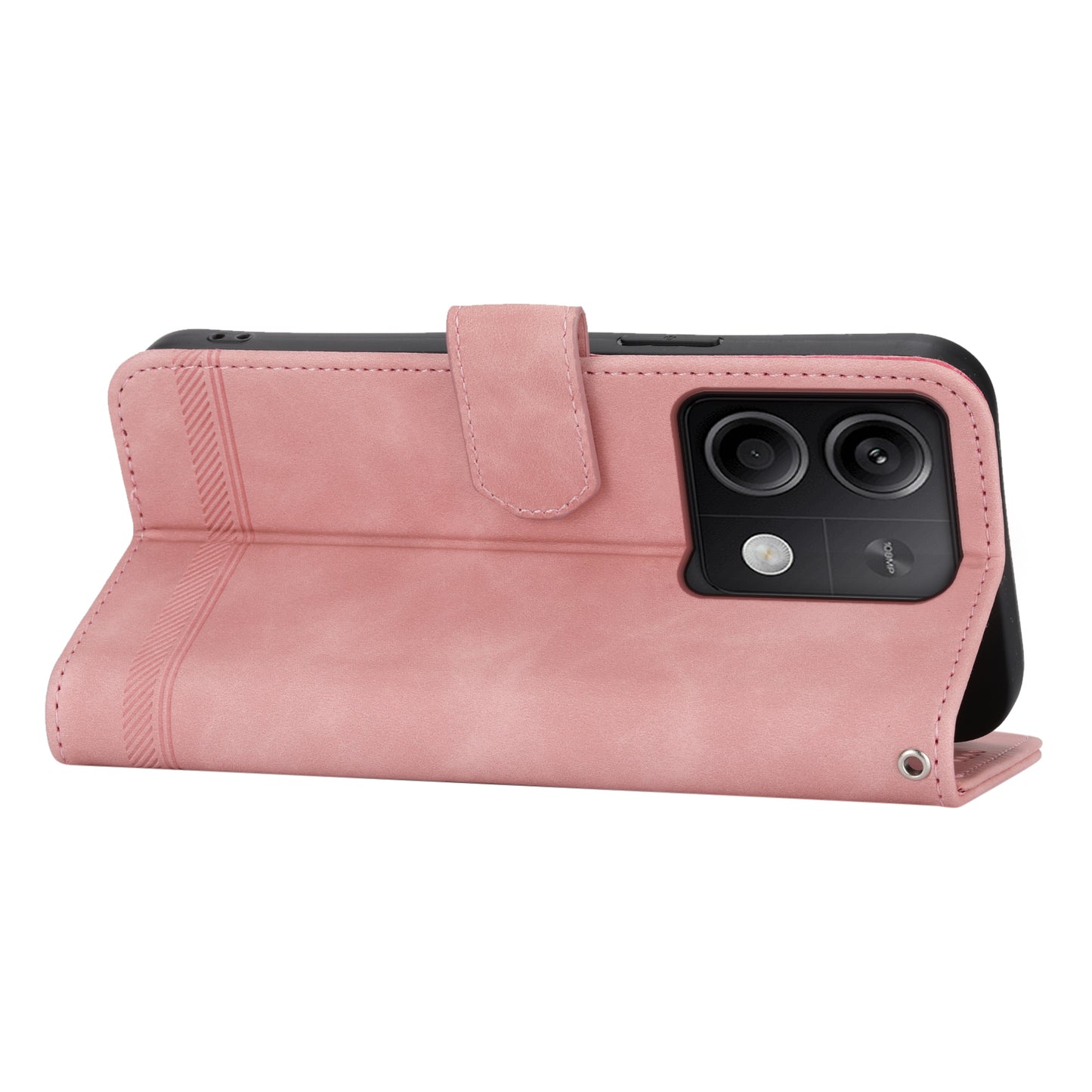 DIERFENG DF-03 for Xiaomi Redmi Note 13 5G / Note 13 5G (China) Case Wallet Leather Cover - Pink