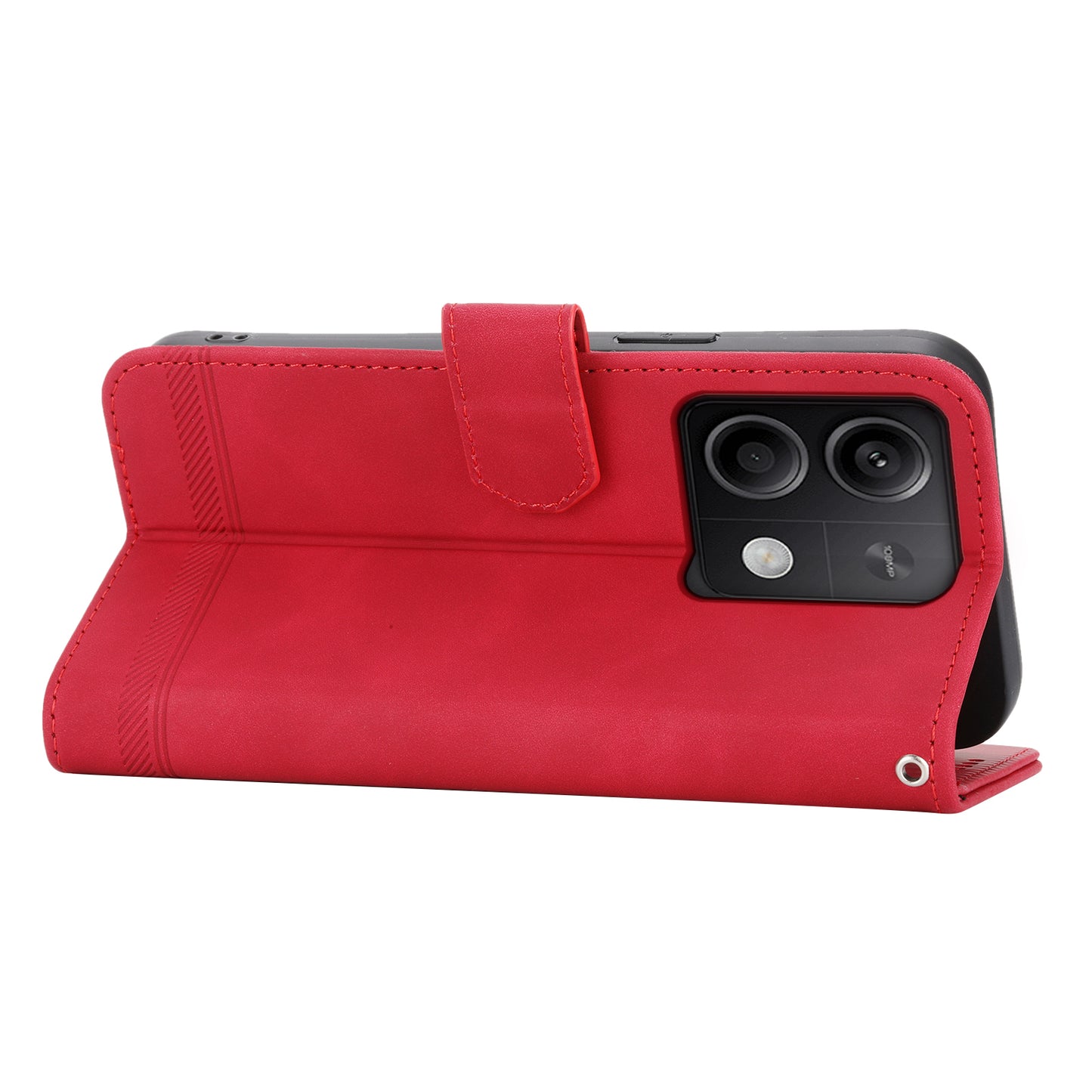 DIERFENG DF-03 for Xiaomi Redmi Note 13 5G / Note 13 5G (China) Case Wallet Leather Cover - Red