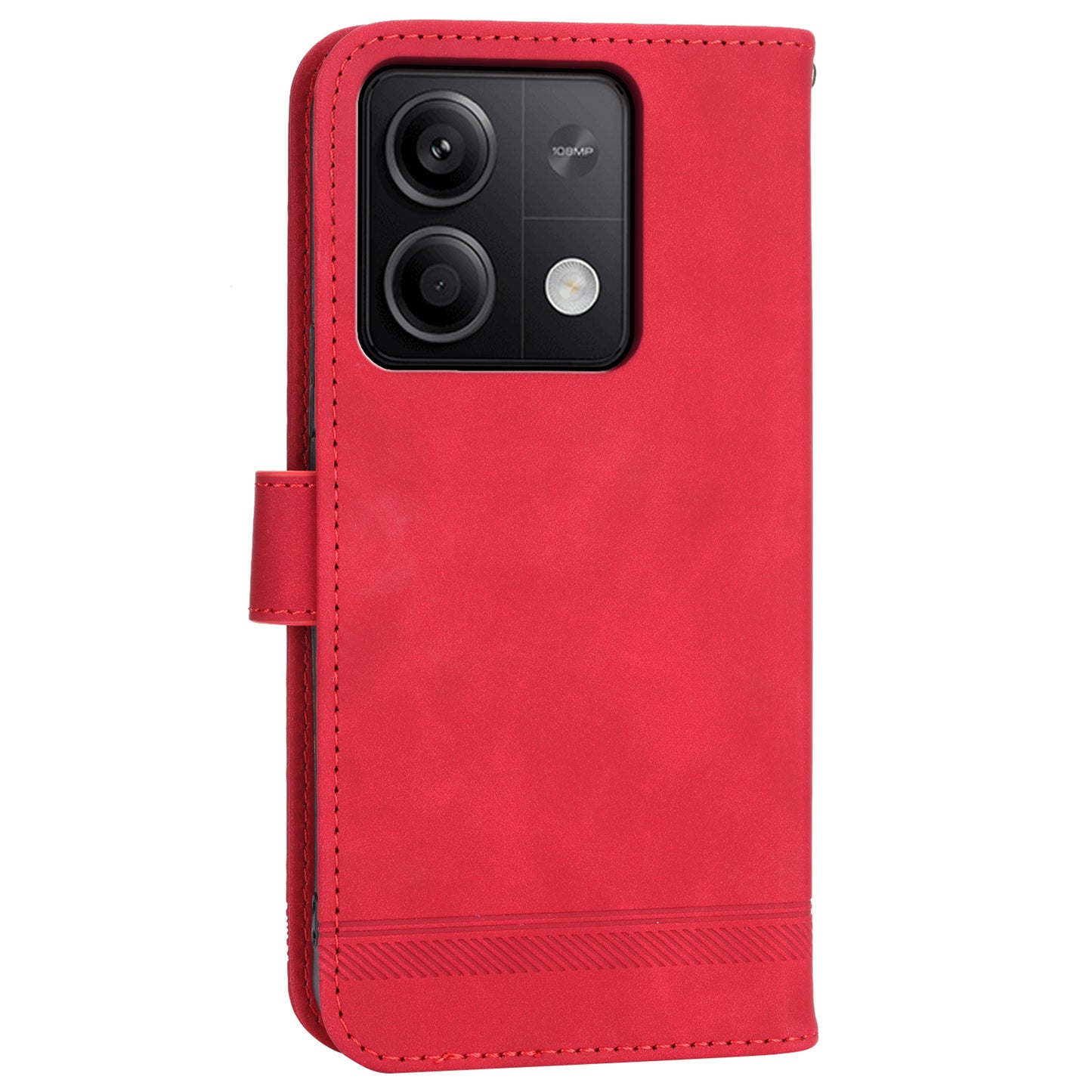 DIERFENG DF-03 for Xiaomi Redmi Note 13 5G / Note 13 5G (China) Case Wallet Leather Cover - Red