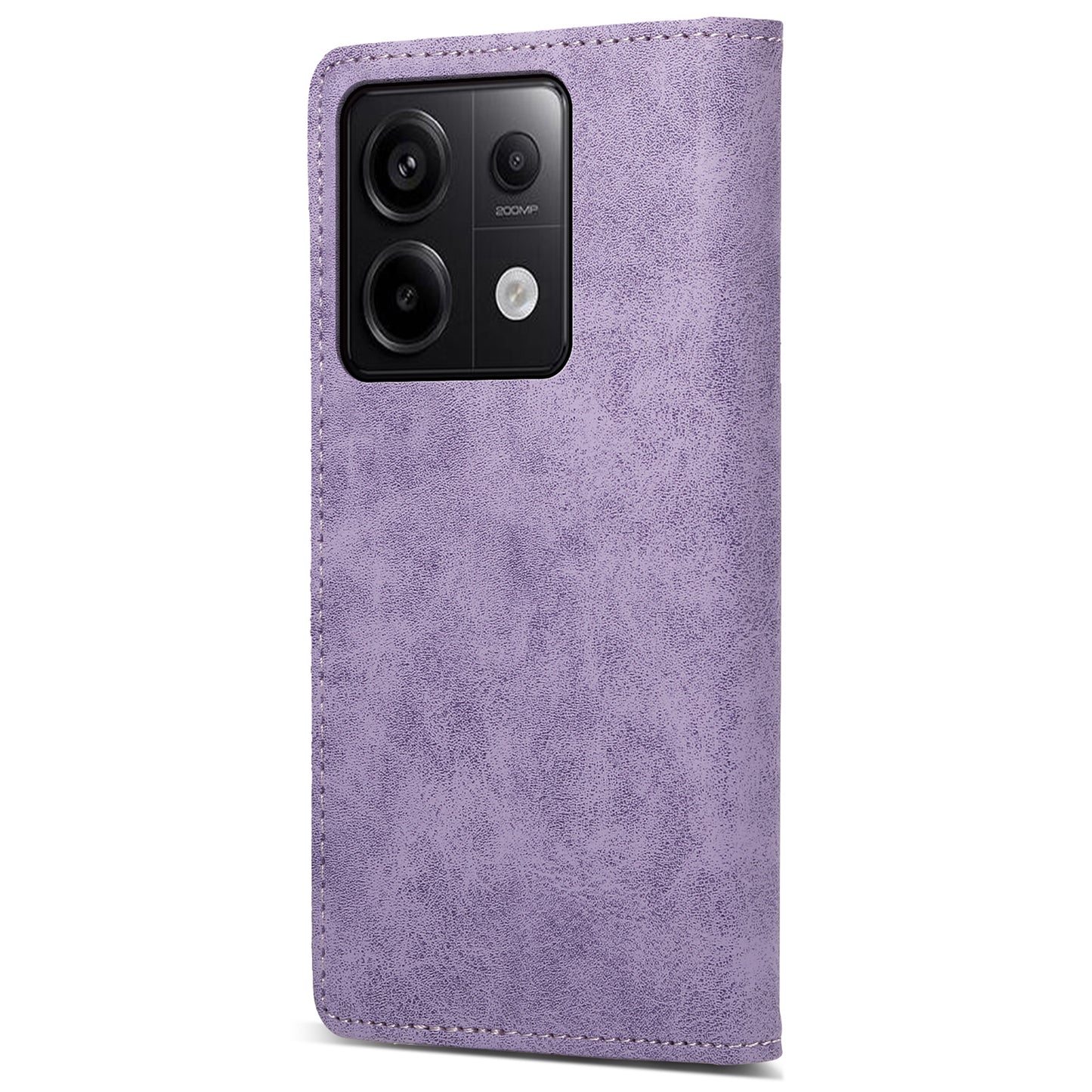 DF-05 For Xiaomi Redmi Note 13 Pro 5G / Poco X6 5G Case RFID Blocking Phone Cover Wallet - Purple