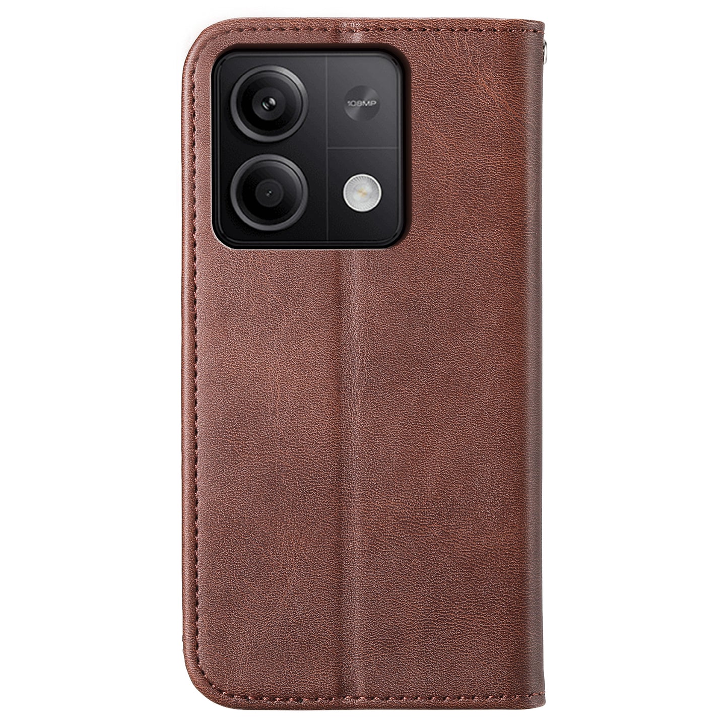 For Xiaomi Redmi Note 13 5G / Note 13 5G (China) Case with Hand Strap Wallet Leather Cover - Brown