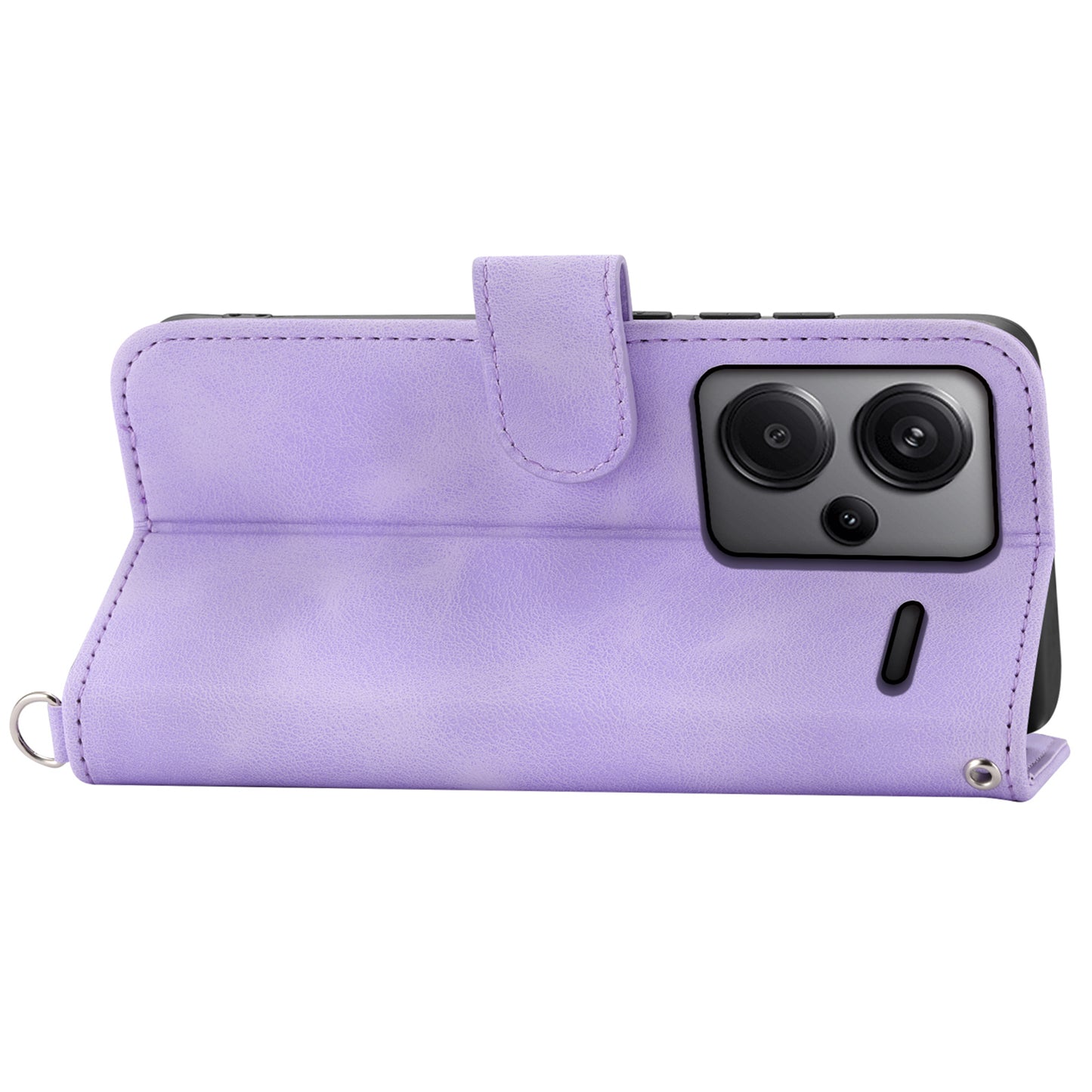 For Xiaomi Redmi Note 13 Pro+ 5G Case Crossbody Leather Phone Cover with Card Slots - Light Purple