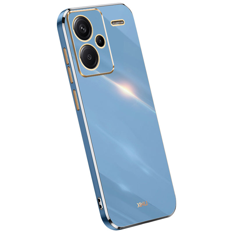 XINLI For Xiaomi Redmi Note 13 Pro+ 5G Soft TPU Case Electroplating Shockproof Phone Cover - Blue