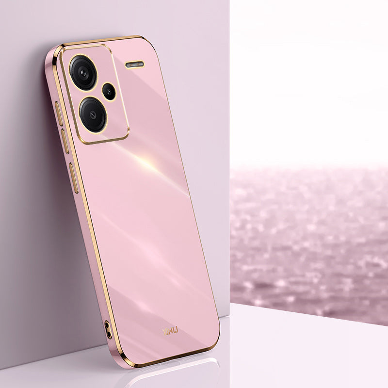 XINLI For Xiaomi Redmi Note 13 Pro+ 5G Soft TPU Case Electroplating Shockproof Phone Cover - Purple